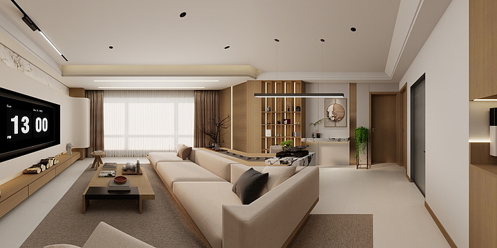 恒盛设计-固原光耀  禅意中式设计-装修设计方案