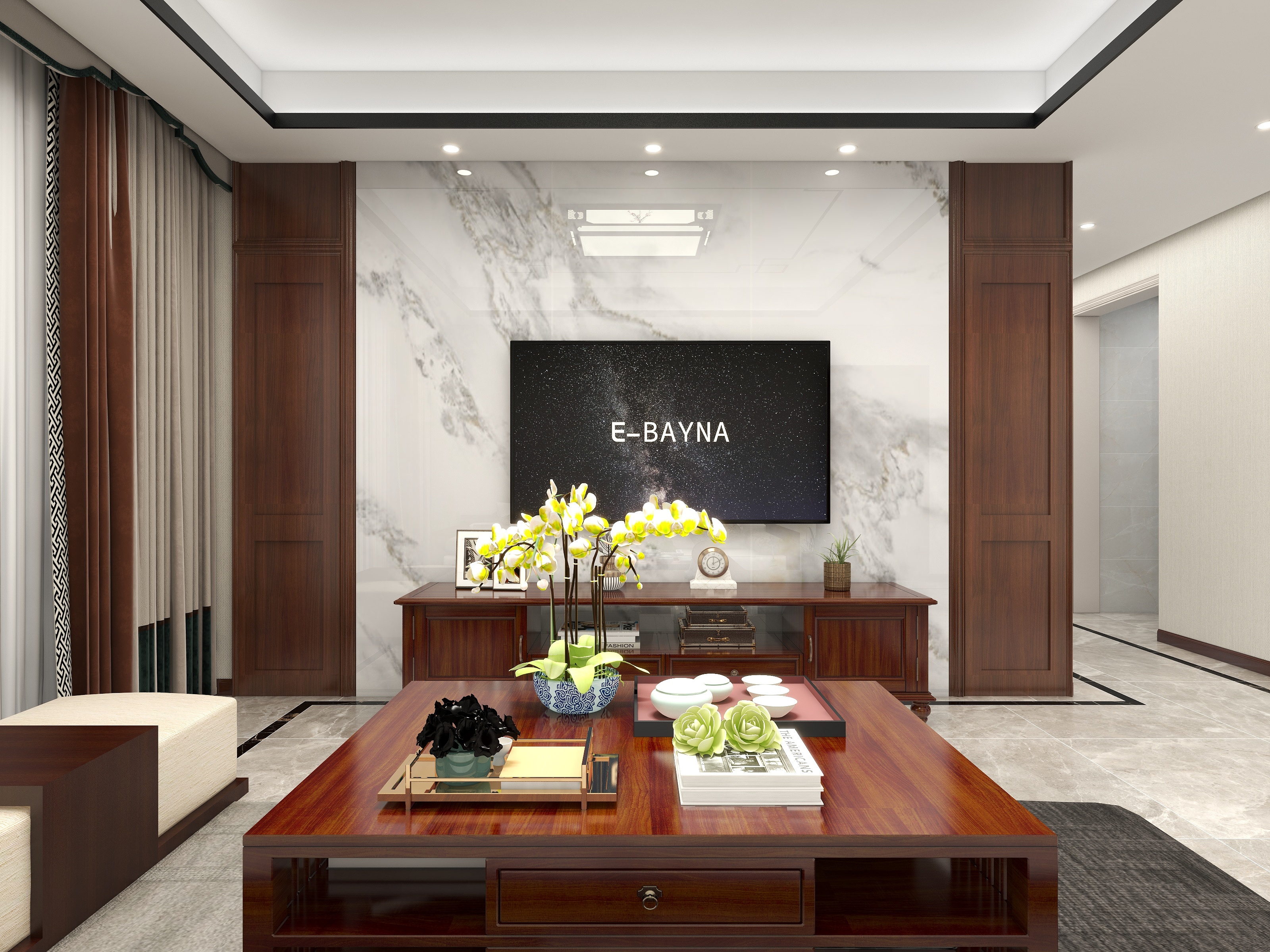 勤劳的小蜜-华地学府新中式-装修设计方案