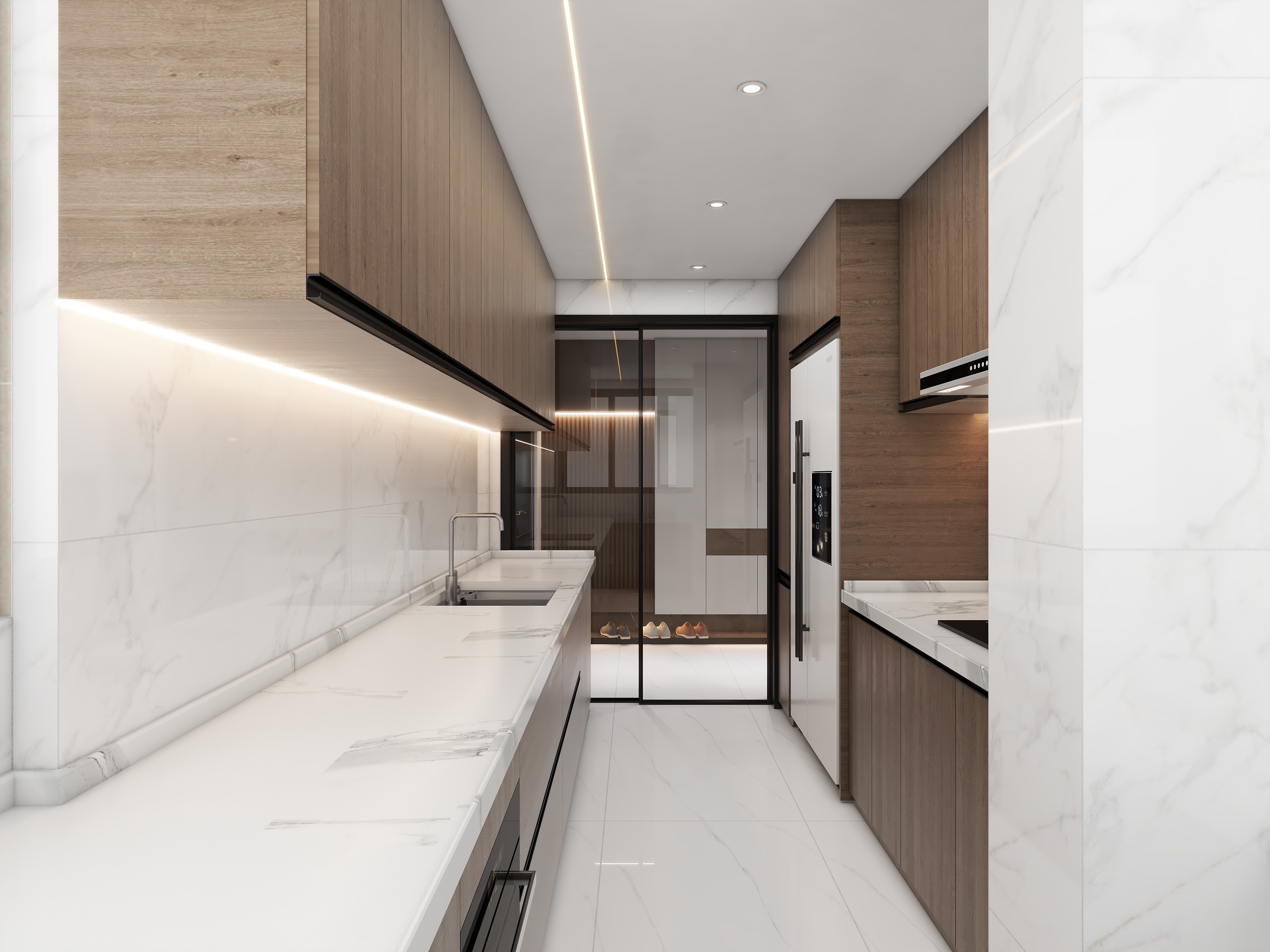 成爽-四川成都南城都汇汇智园(287平方现代中古风四居室)装修效果图