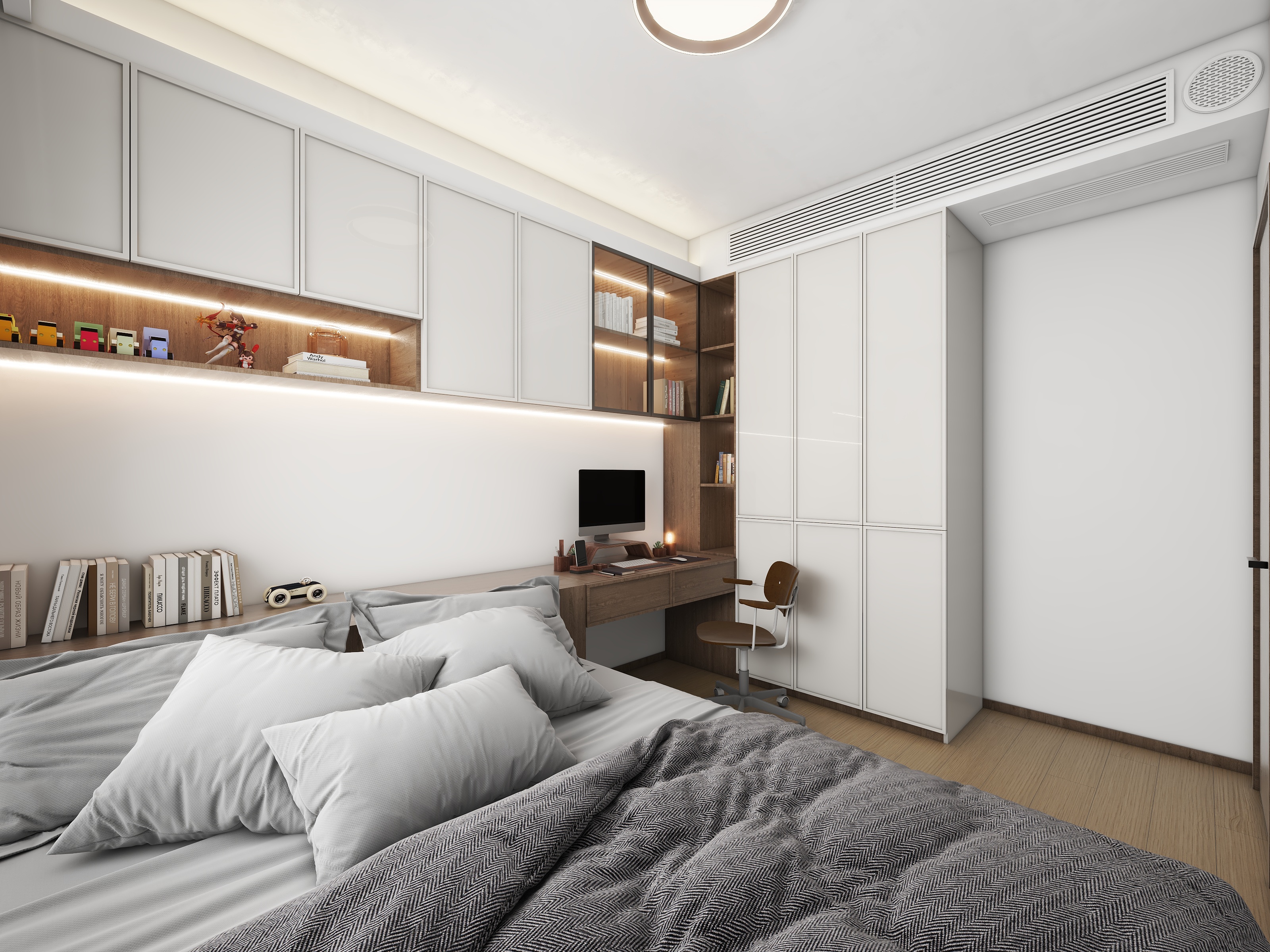 成爽-四川成都南城都汇汇智园（287平方现代中古风四居室）装修效果图