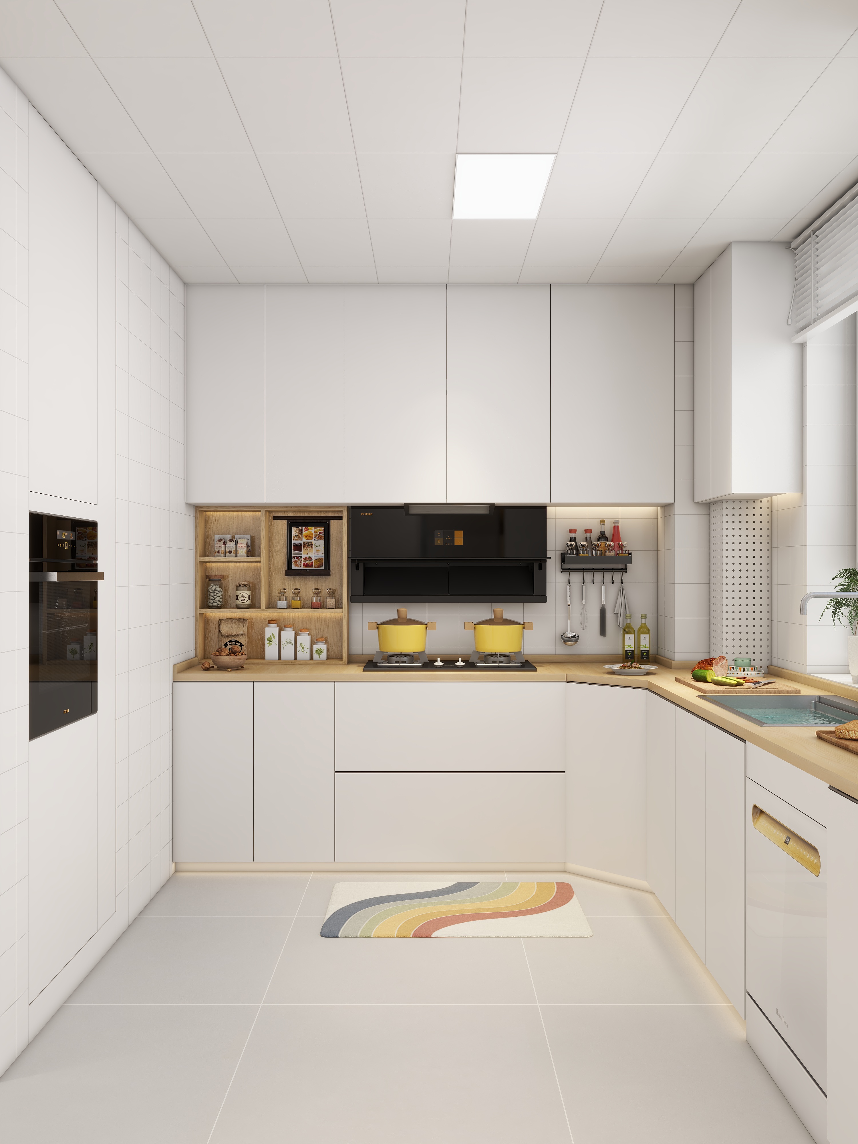 设计师同乐-奶油原木风122㎡3室两厅装修效果图