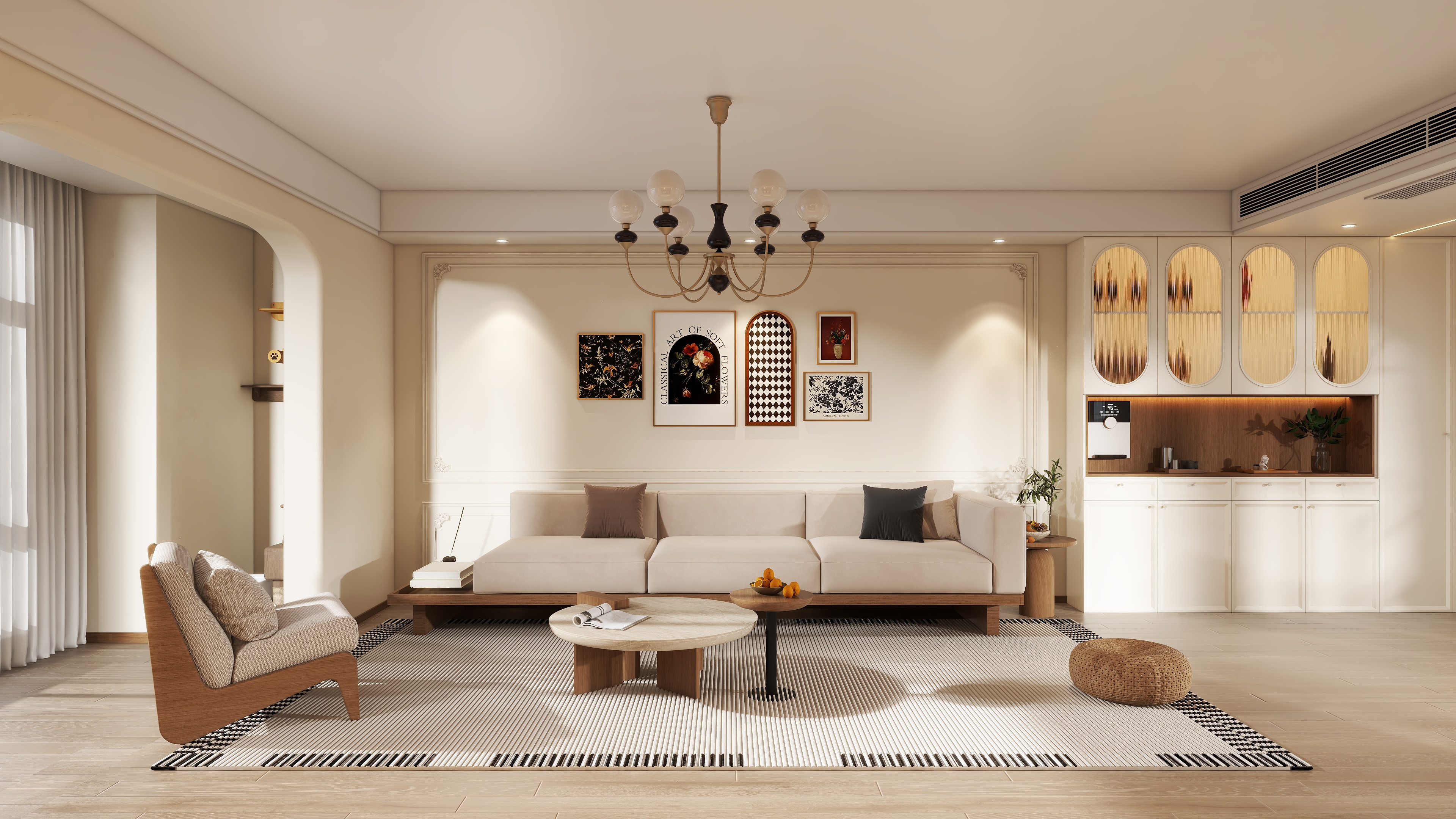 设计师赵响-中古奶油-装修设计方案