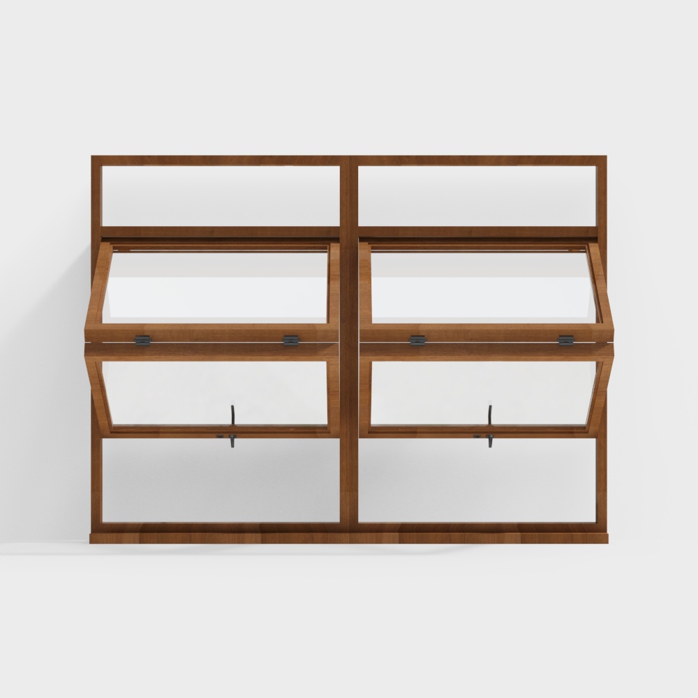 现代折叠窗3D模型