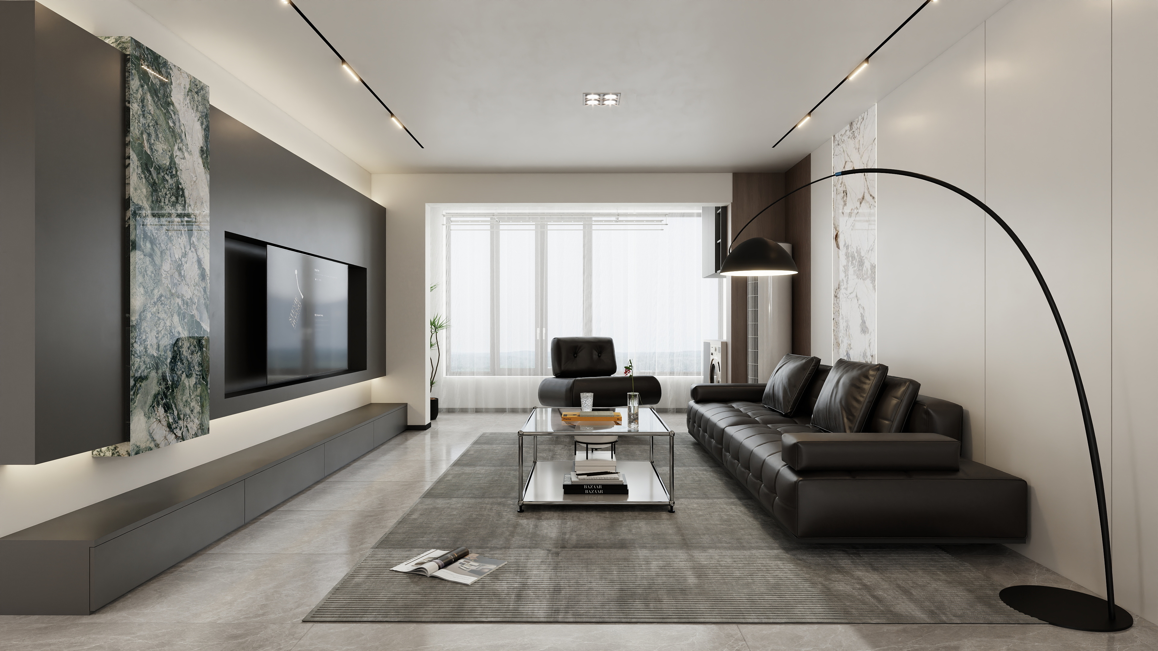 Chenny---文博苑129㎡--现代极简√-装修设计方案