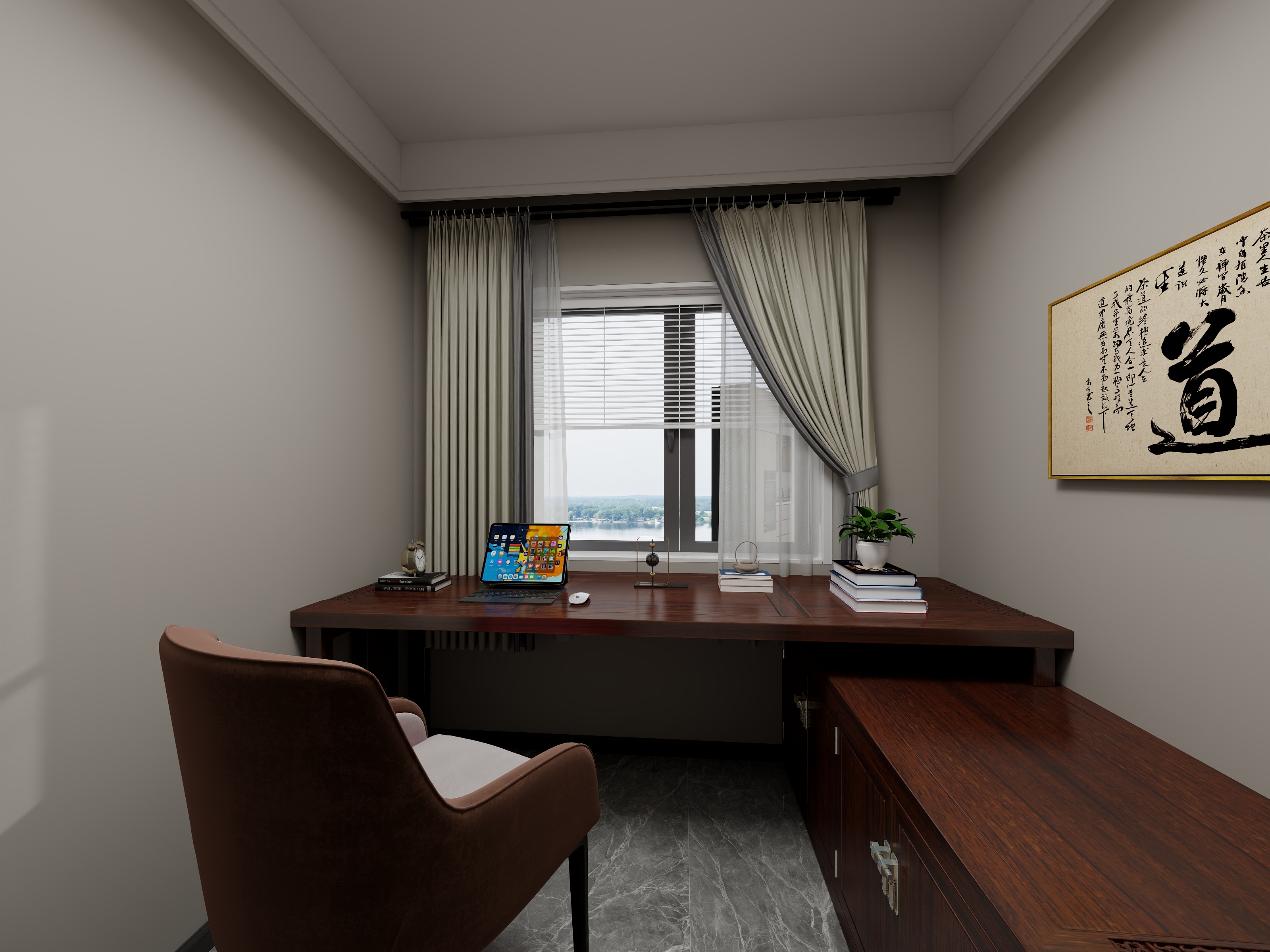 大大头菜-建业贰号城邦123㎡3室装修效果图