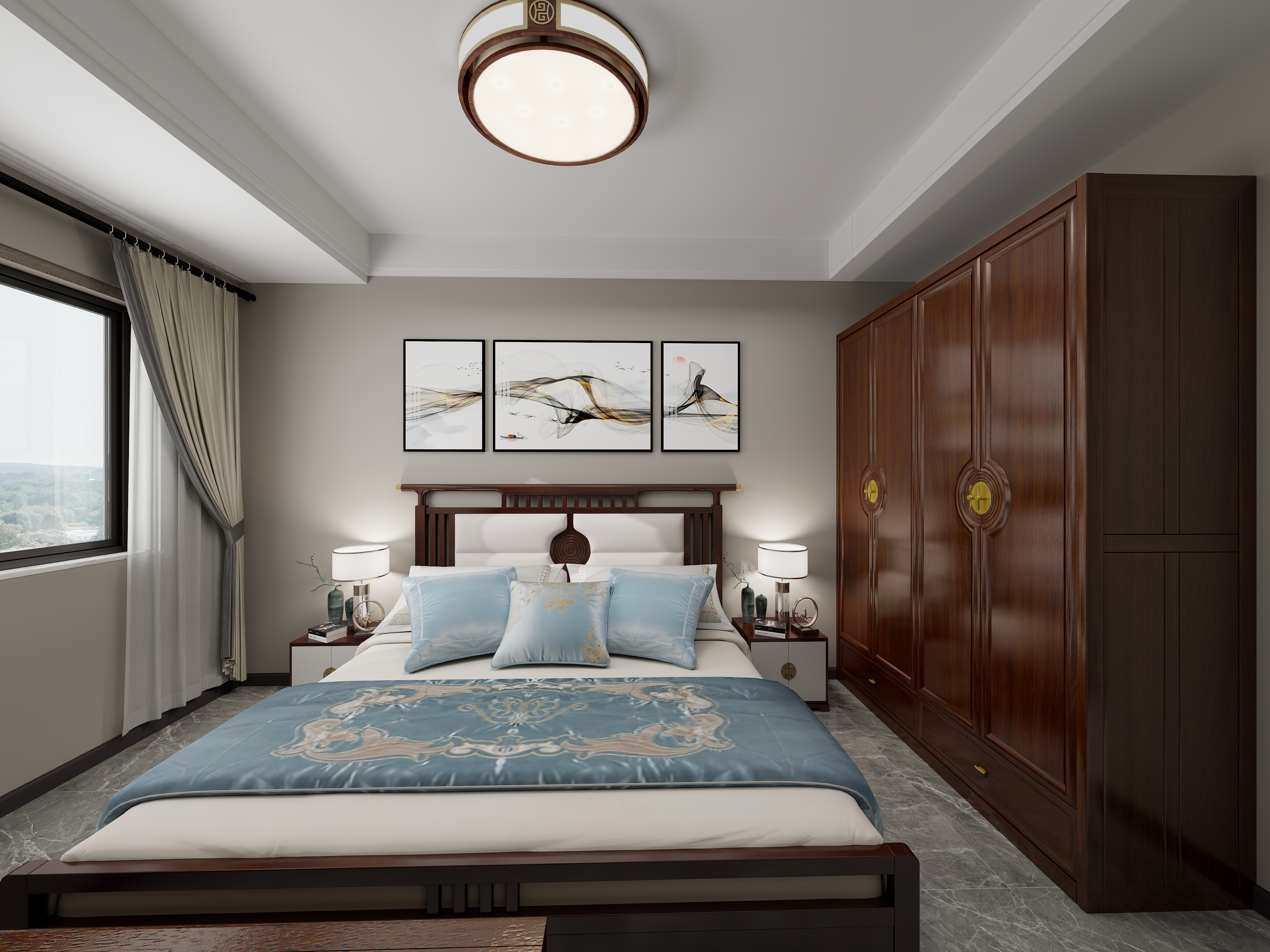 大大头菜-建业贰号城邦123㎡3室-装修设计方案