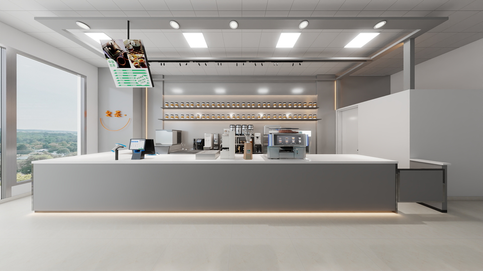 驰中装饰许工-奶茶展示区-装修设计方案