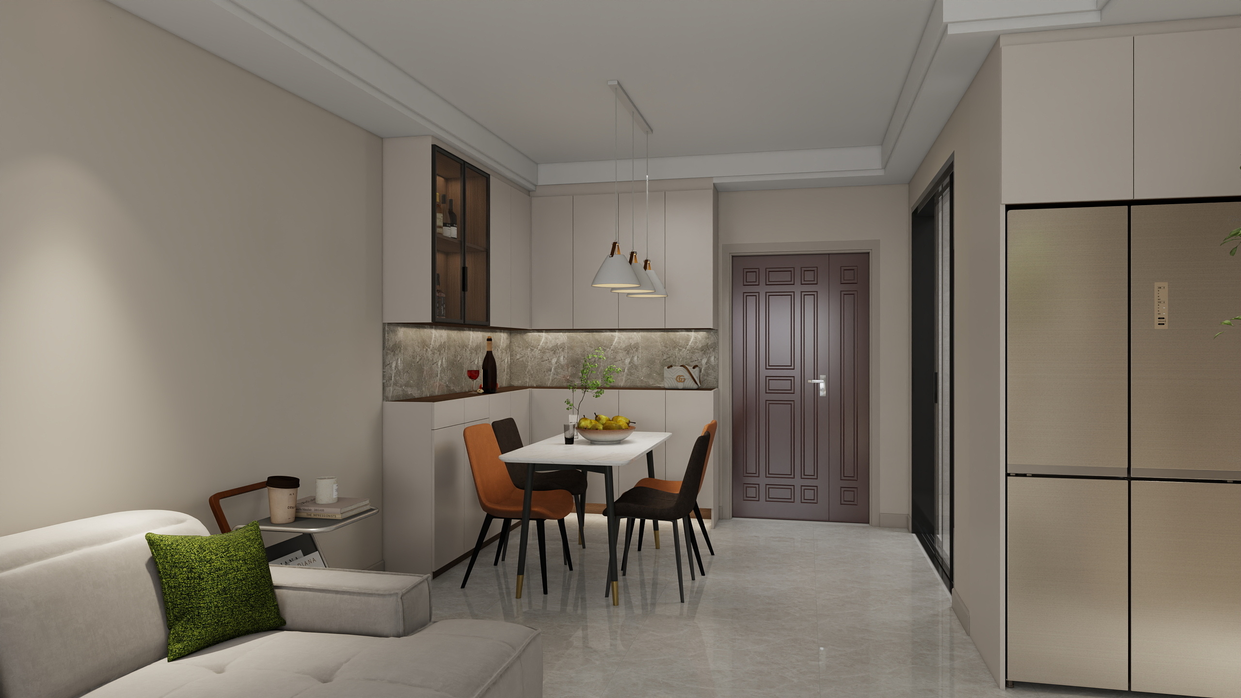 R0523-金色阳光山河府106-装修设计方案