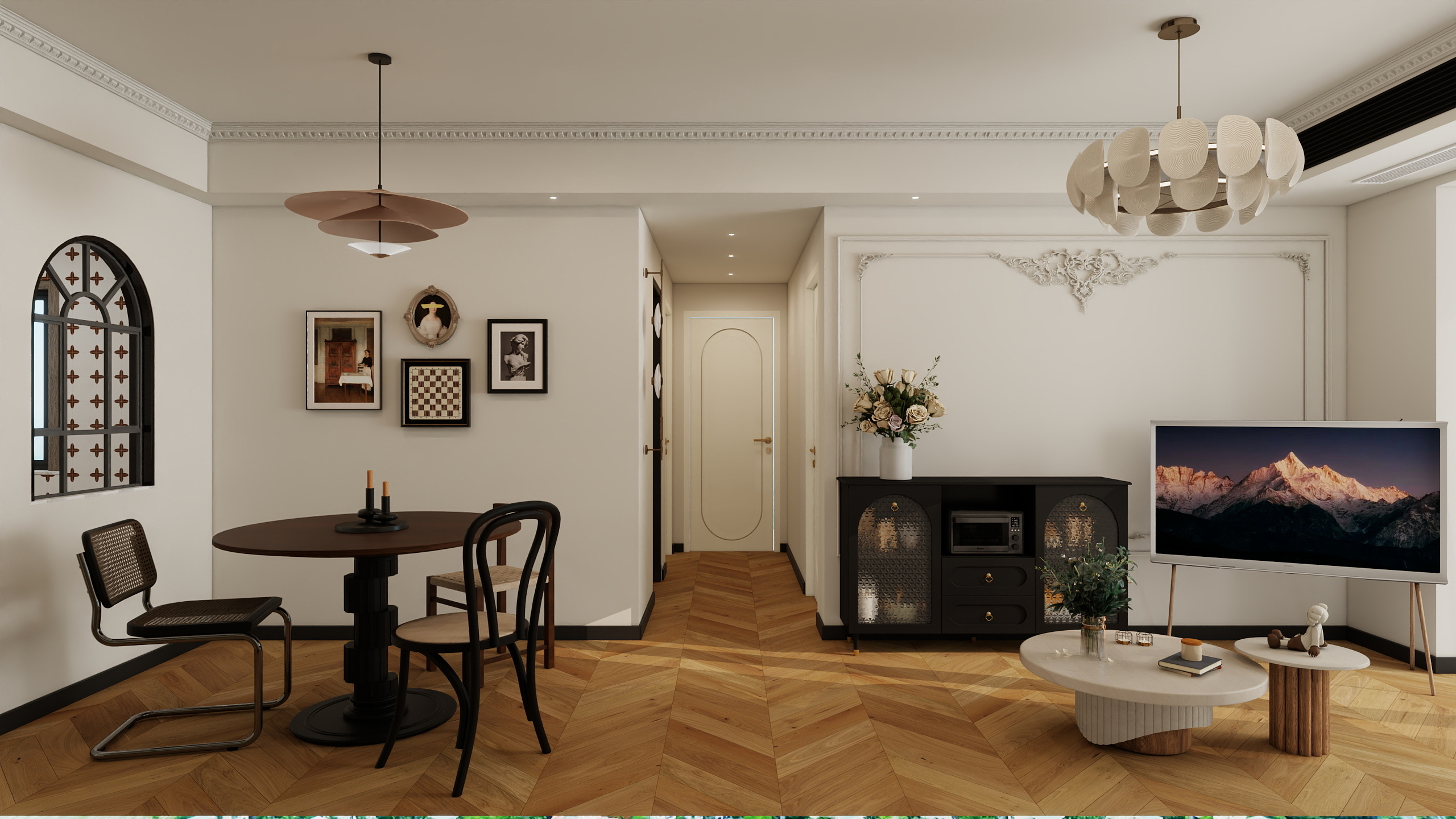 不白设计-小三房-奶油法式混搭风-装修设计方案