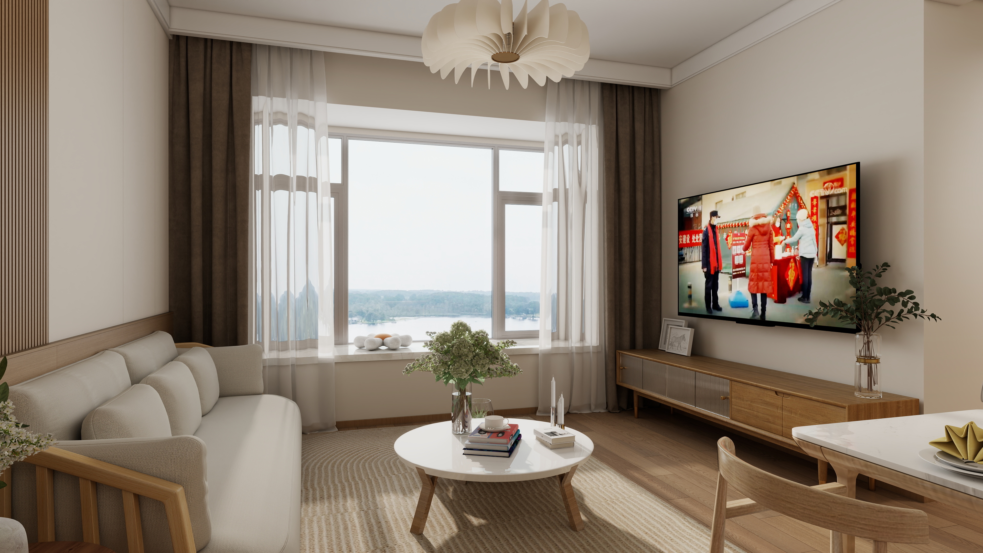 -辞忧-90㎡3室装修效果图