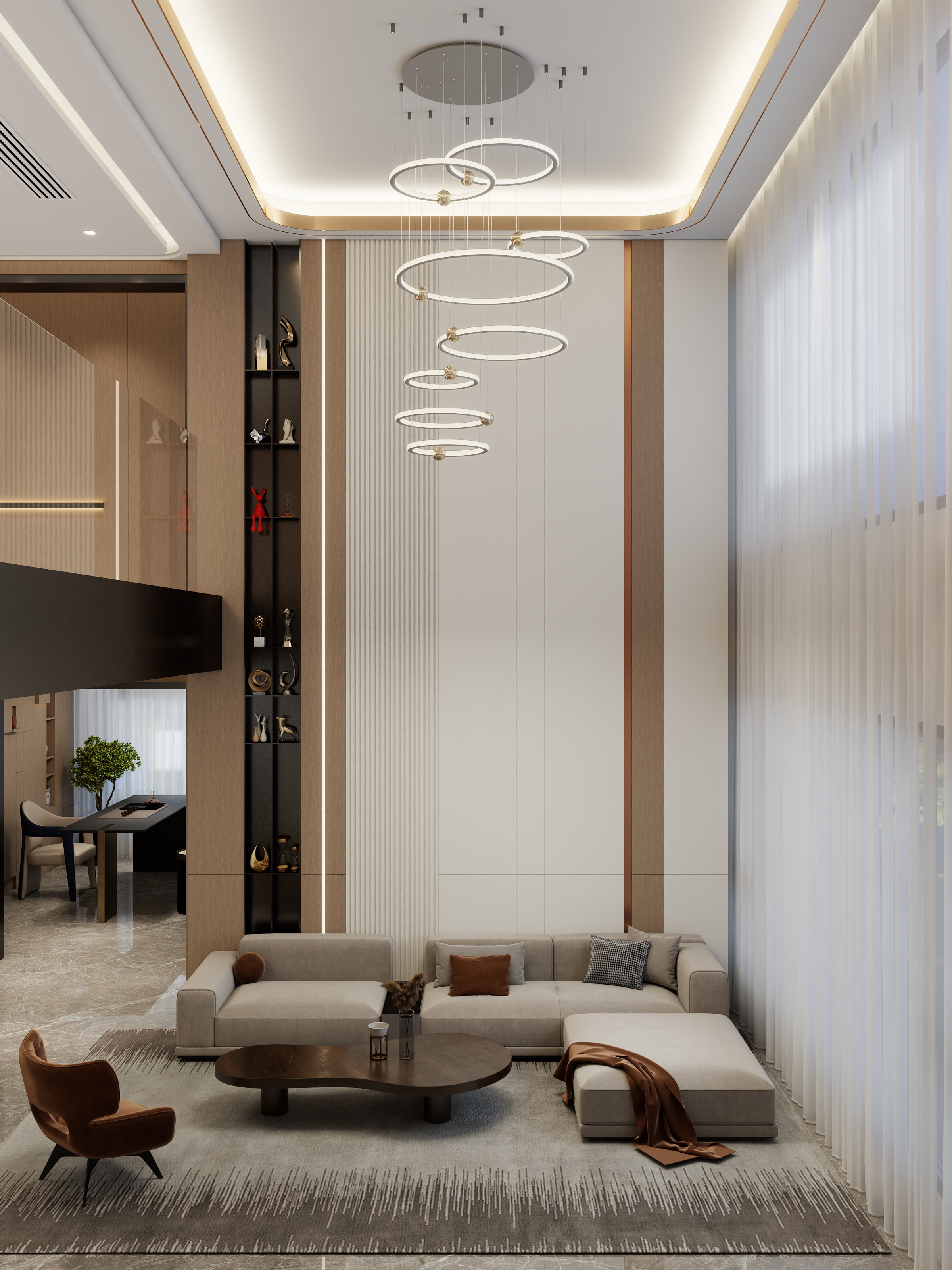 家装设计丨凌工-145m²别墅复式现代轻奢设计-装修设计方案