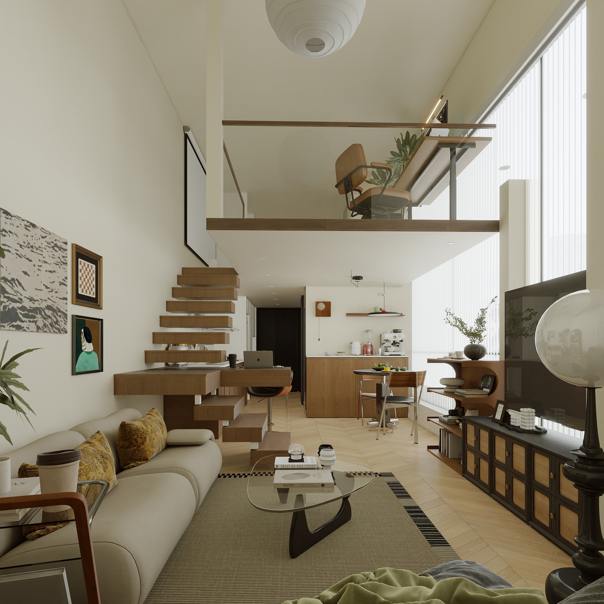 惠同学--挑空公寓--装修设计方案