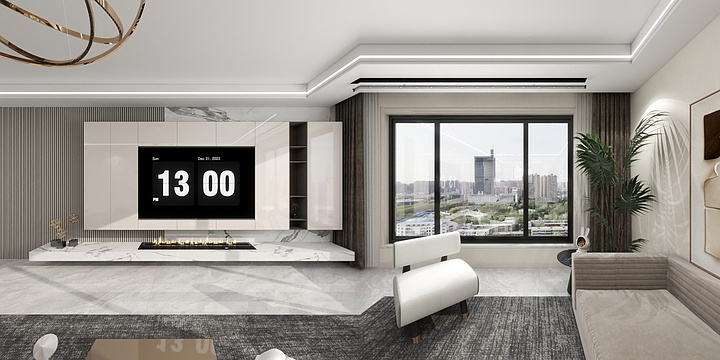 子烨設計事务所-山水三期153㎡-装修设计方案