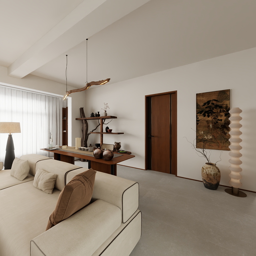 hiamyeoo-侘寂风131㎡3室装修效果图