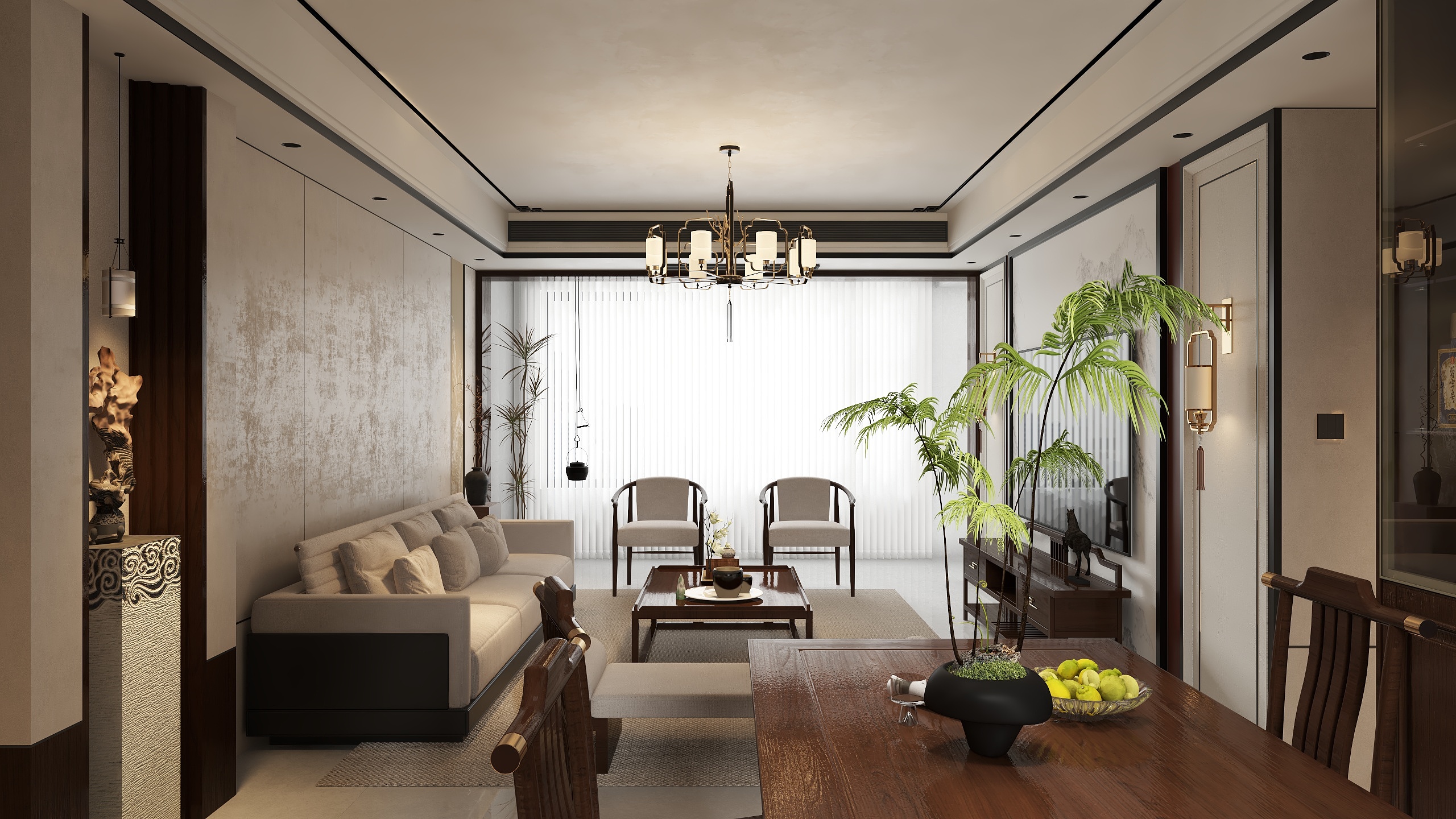 白云朵的味道-汉华府新中式-装修设计方案