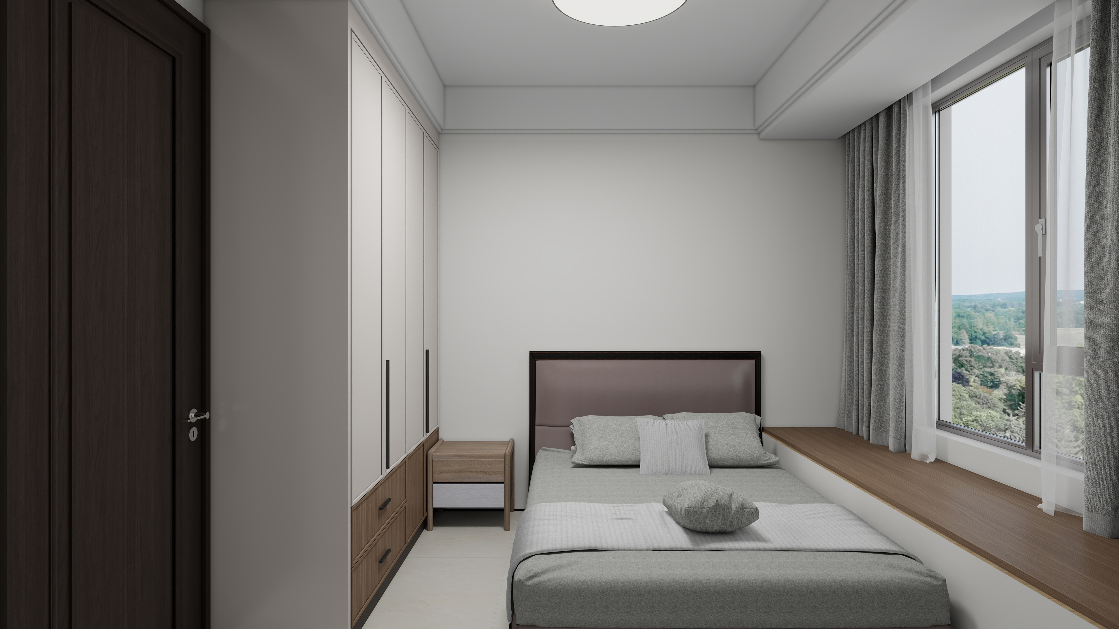 小胡设计-安庆中海都汇滨江新中式130㎡3室装修效果图