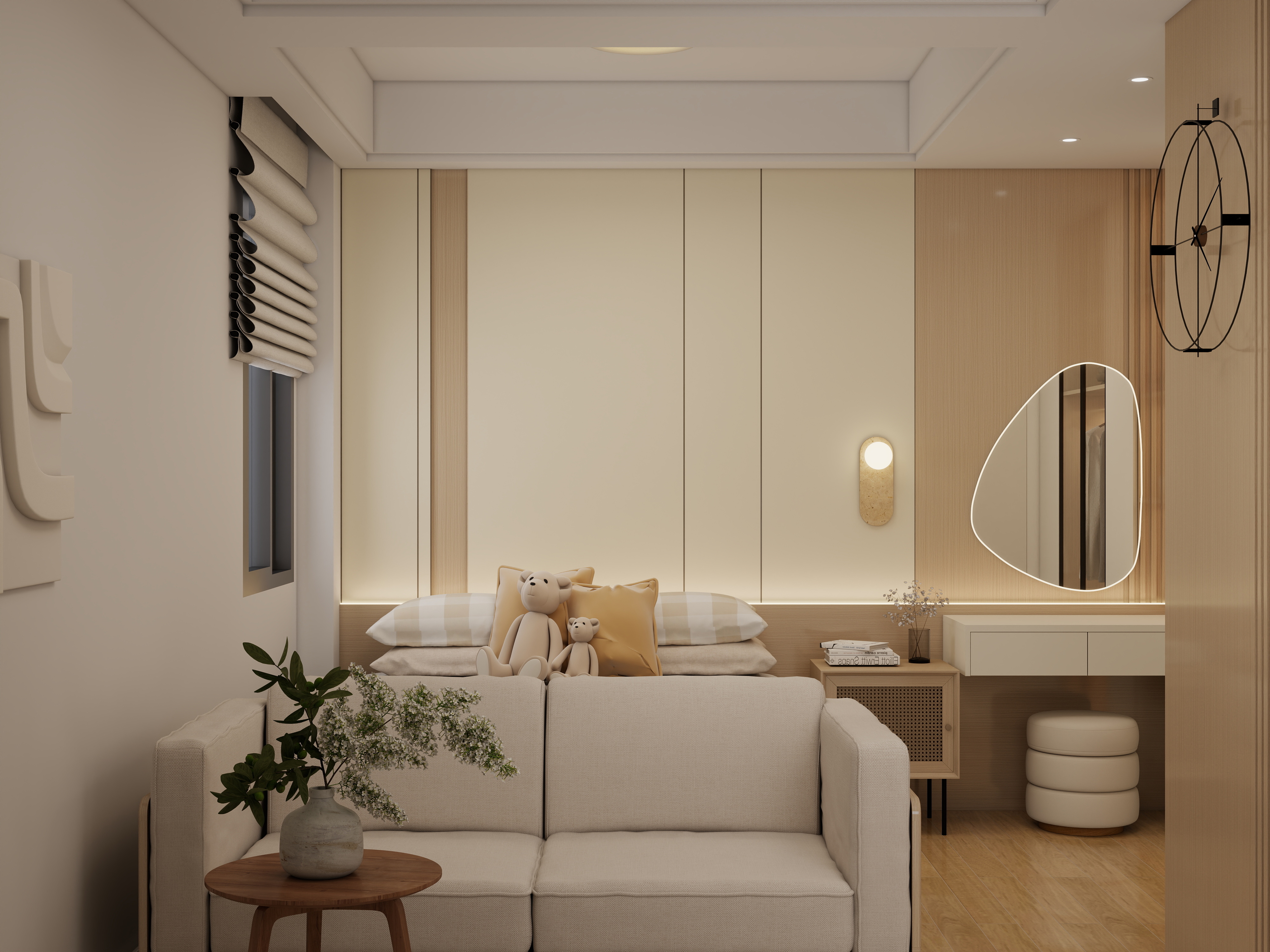 李佳洋-卧室–现代原木风装修效果图