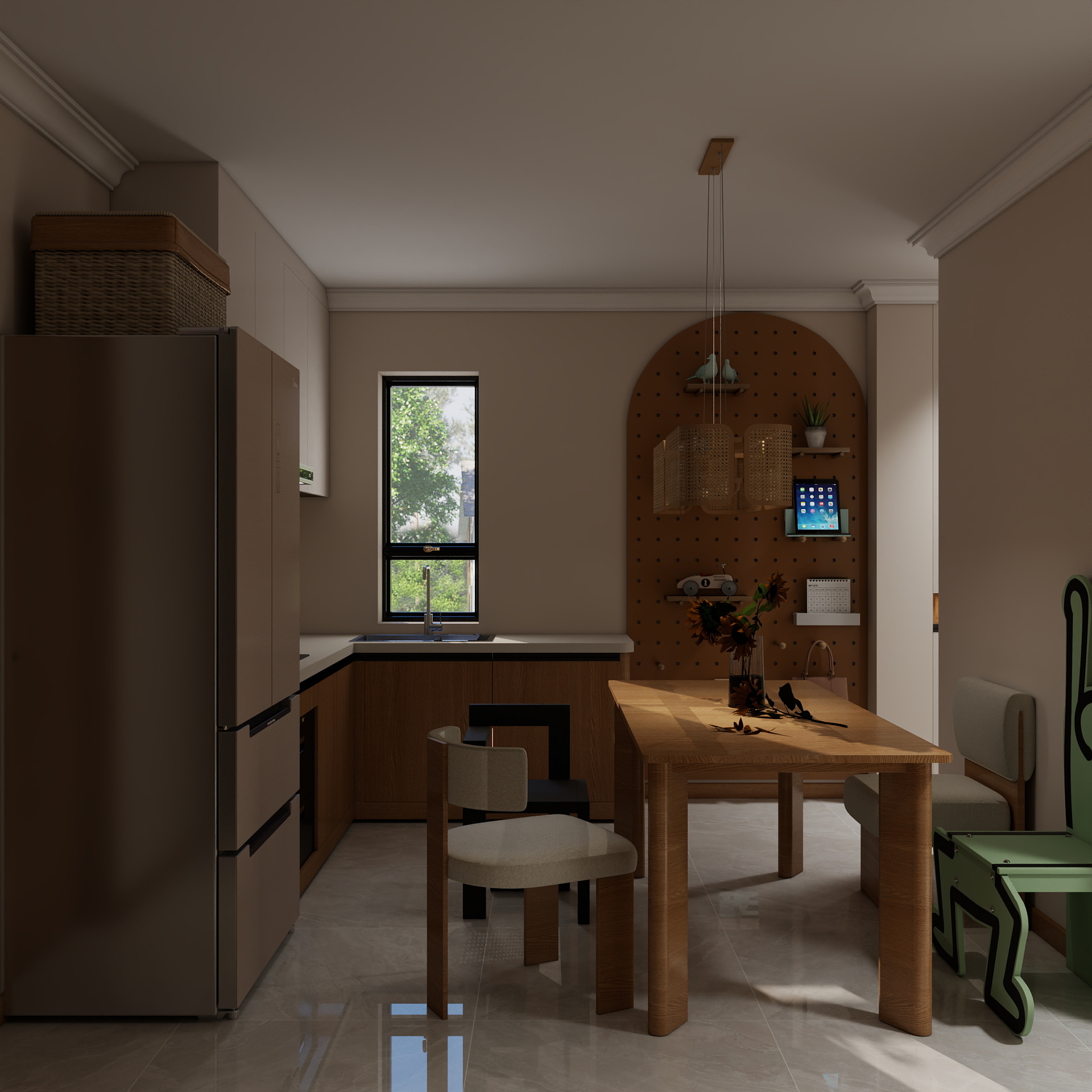 壹维空间设计- 76m²原木简约风格设计装修效果图