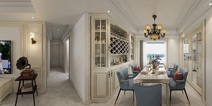 墨名堂空NkWS-简美美式鱼化133-装修设计方案