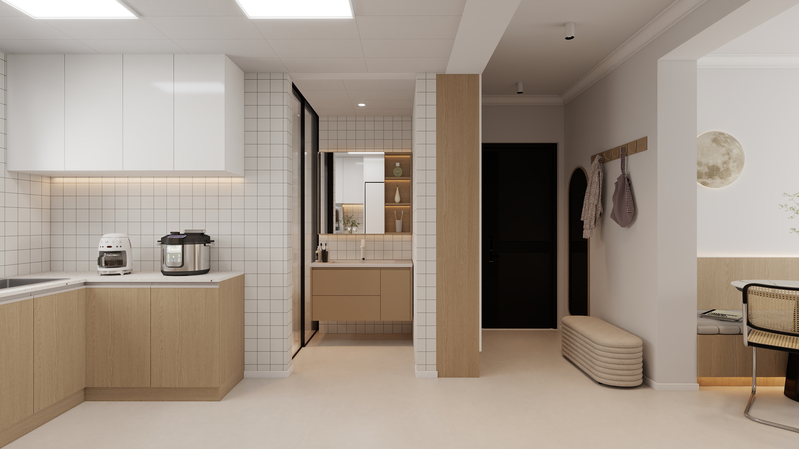 超级有范空间设计-奶油原木风|75㎡|两室装修效果图