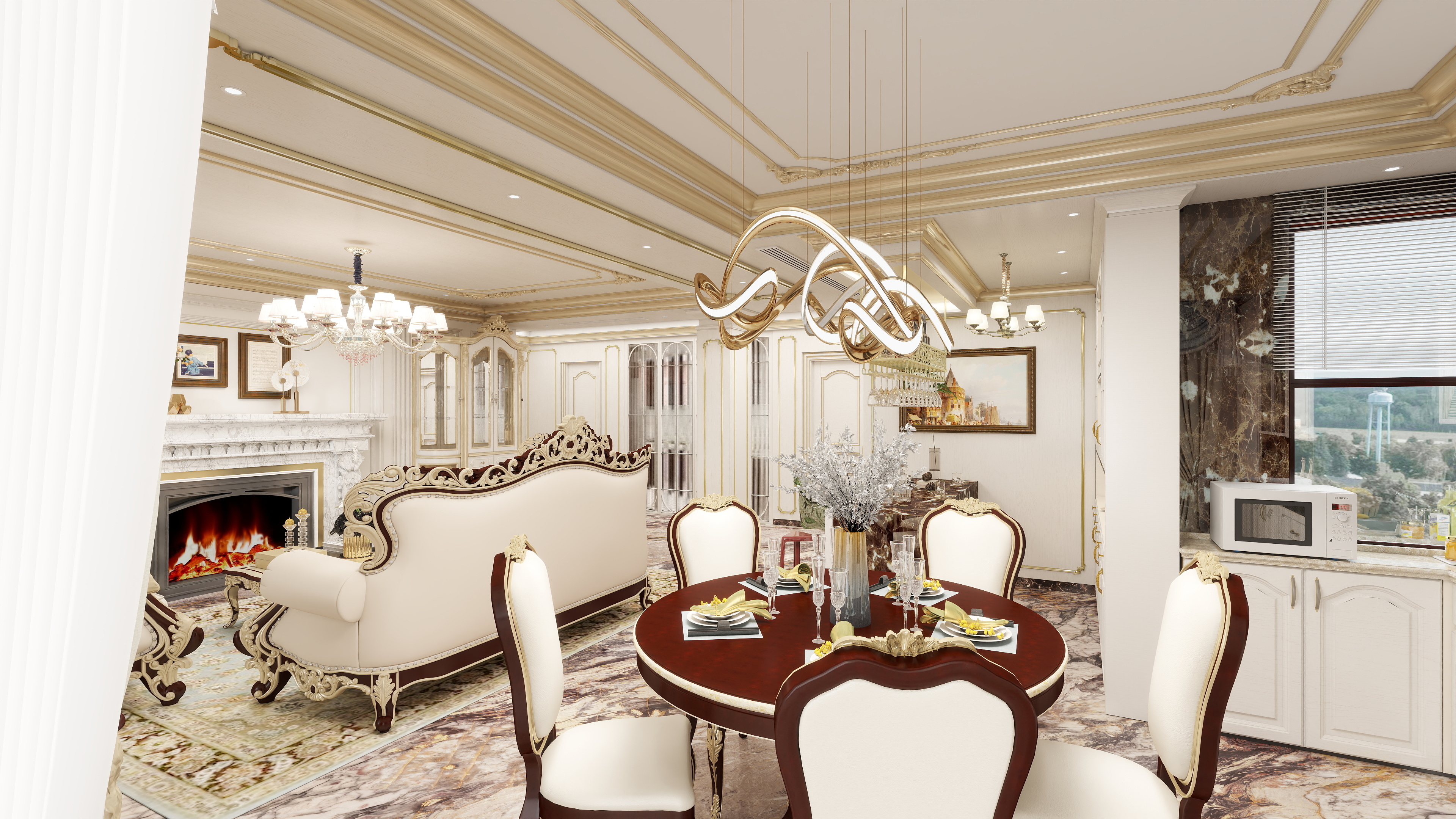 周日I向前设计-151㎡3室-欧式装修效果图