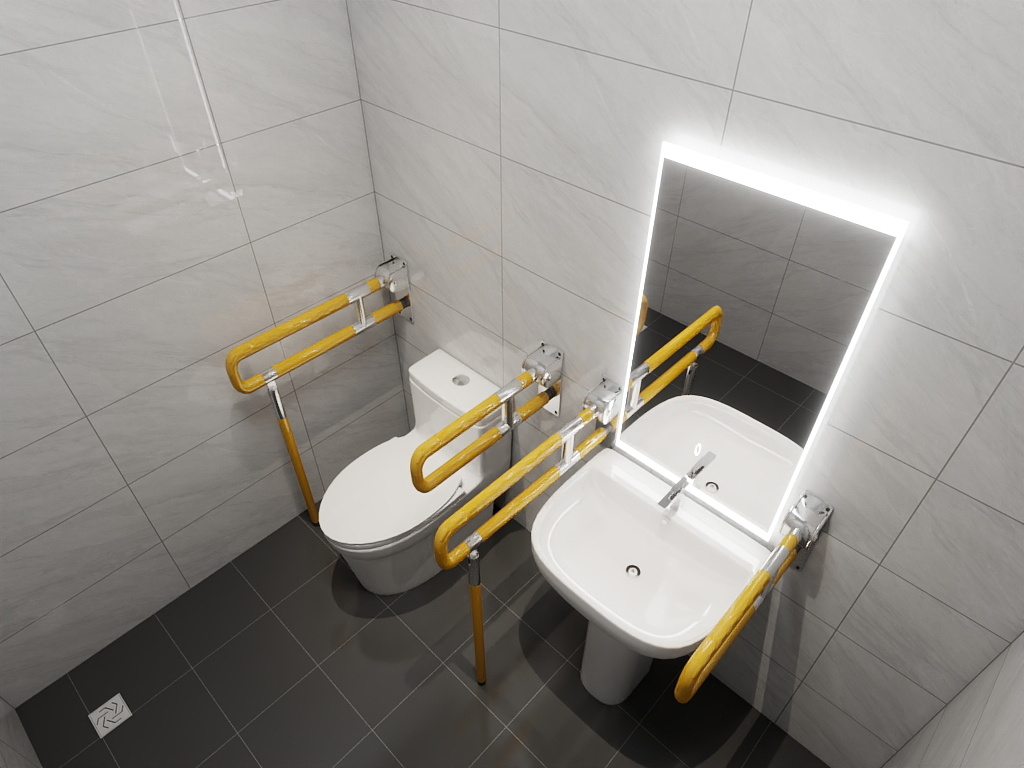 龙潭飞瀑-罗租工作站一楼卫生间改造3-副本-装修设计方案