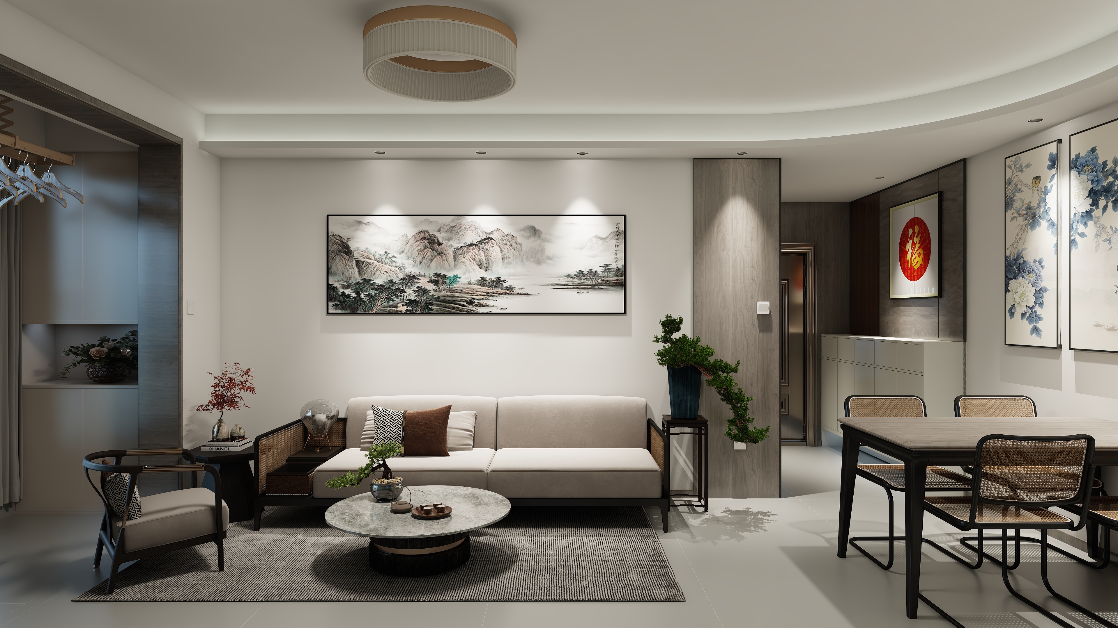 野狼盼月6661-刘家堡安置小区67㎡2室-装修设计方案