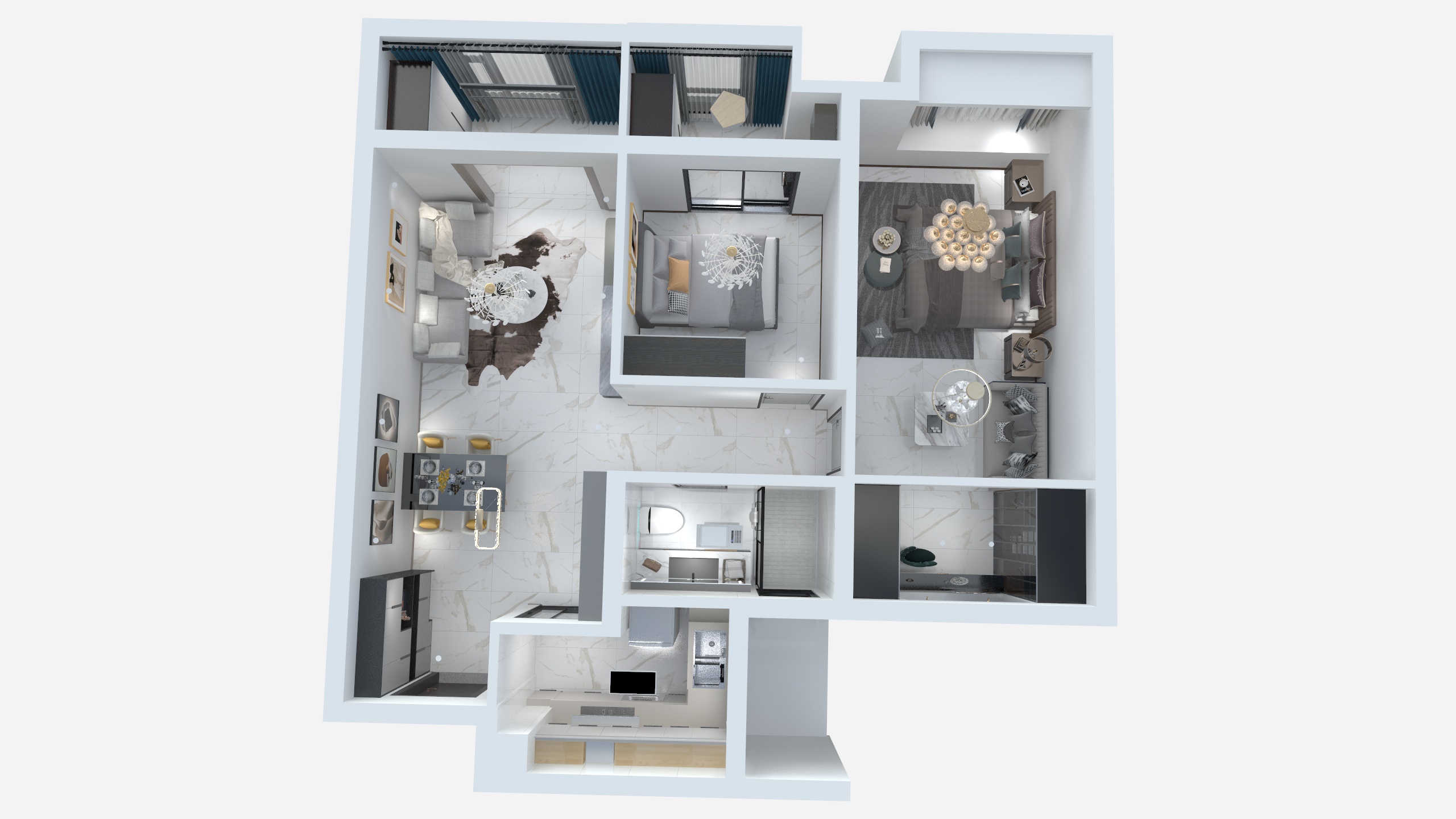 我会说nonono-90：中间套-装修设计方案