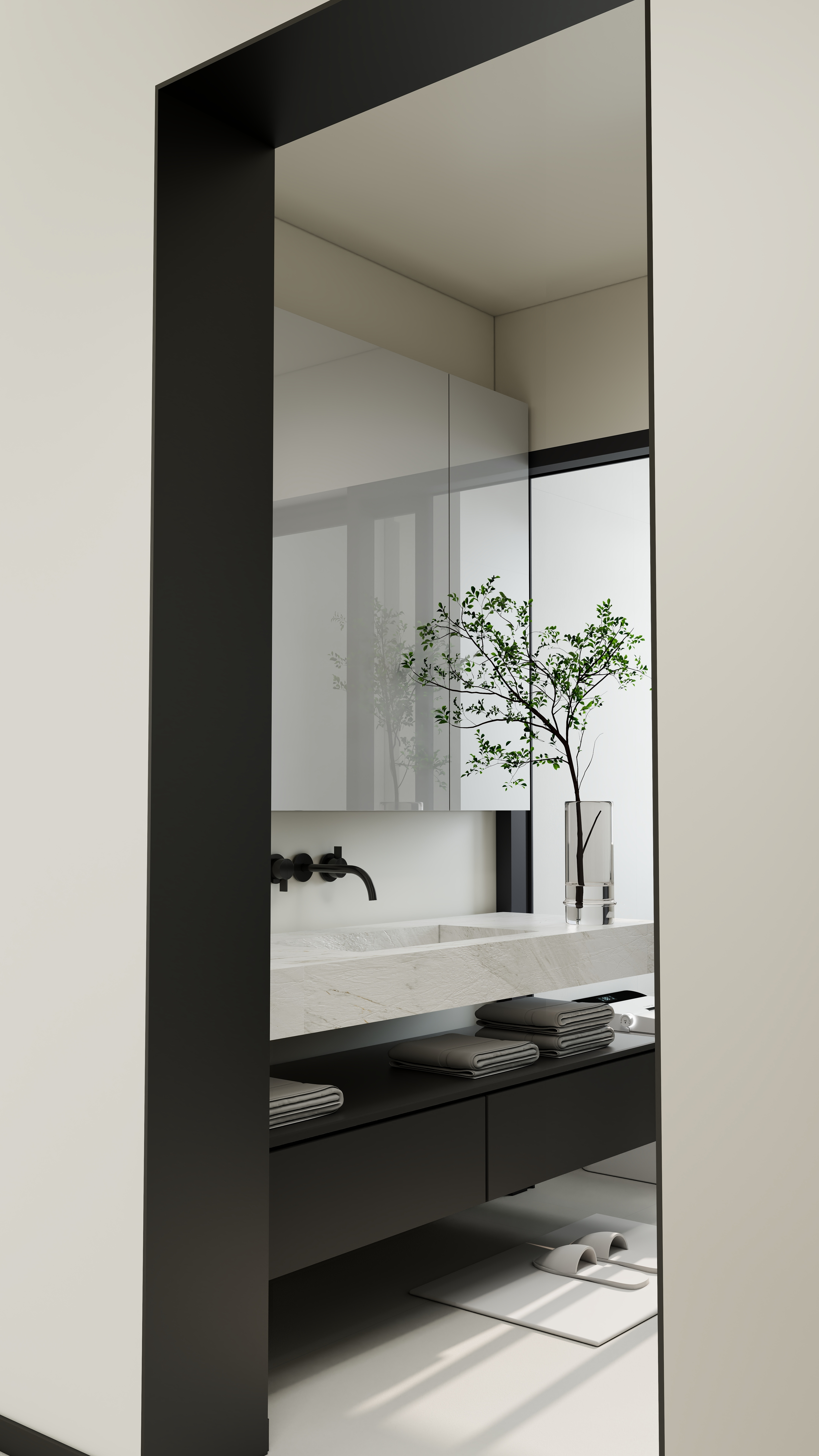 叁川空间设计-94㎡3室装修效果图