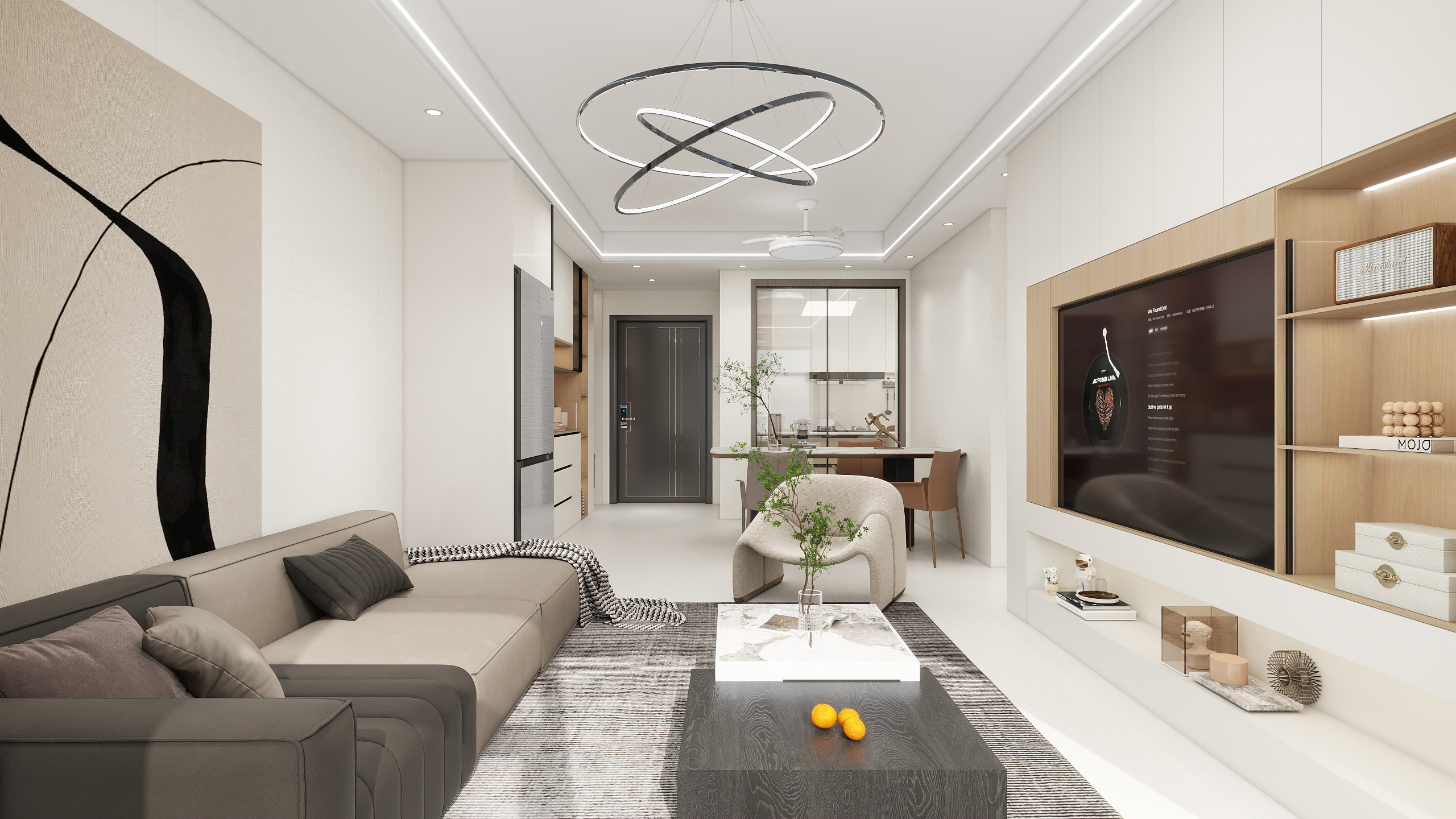 王哲-现代简约95㎡3室-装修设计方案