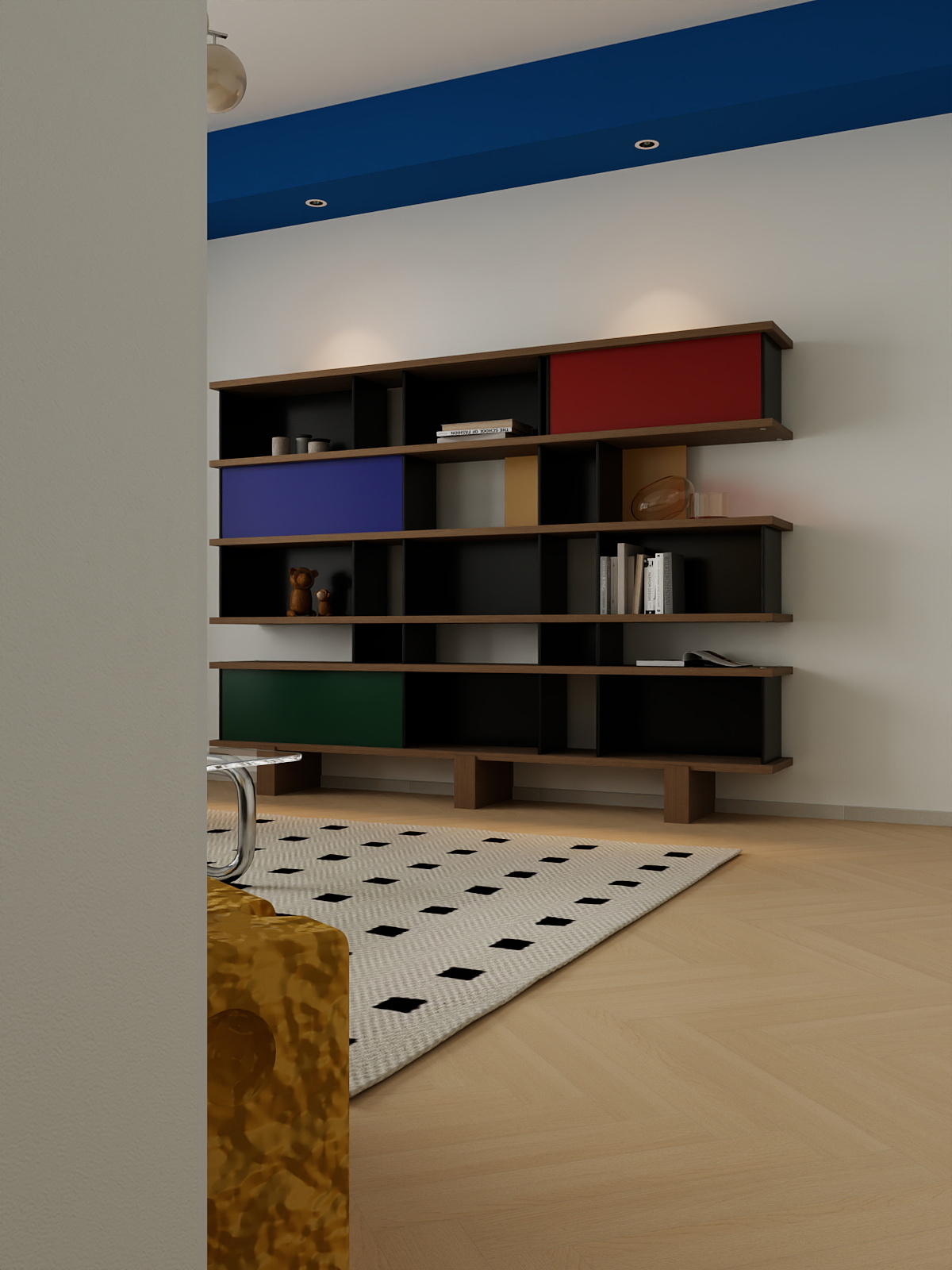 A周素人设计-孟菲斯卧室装修效果图