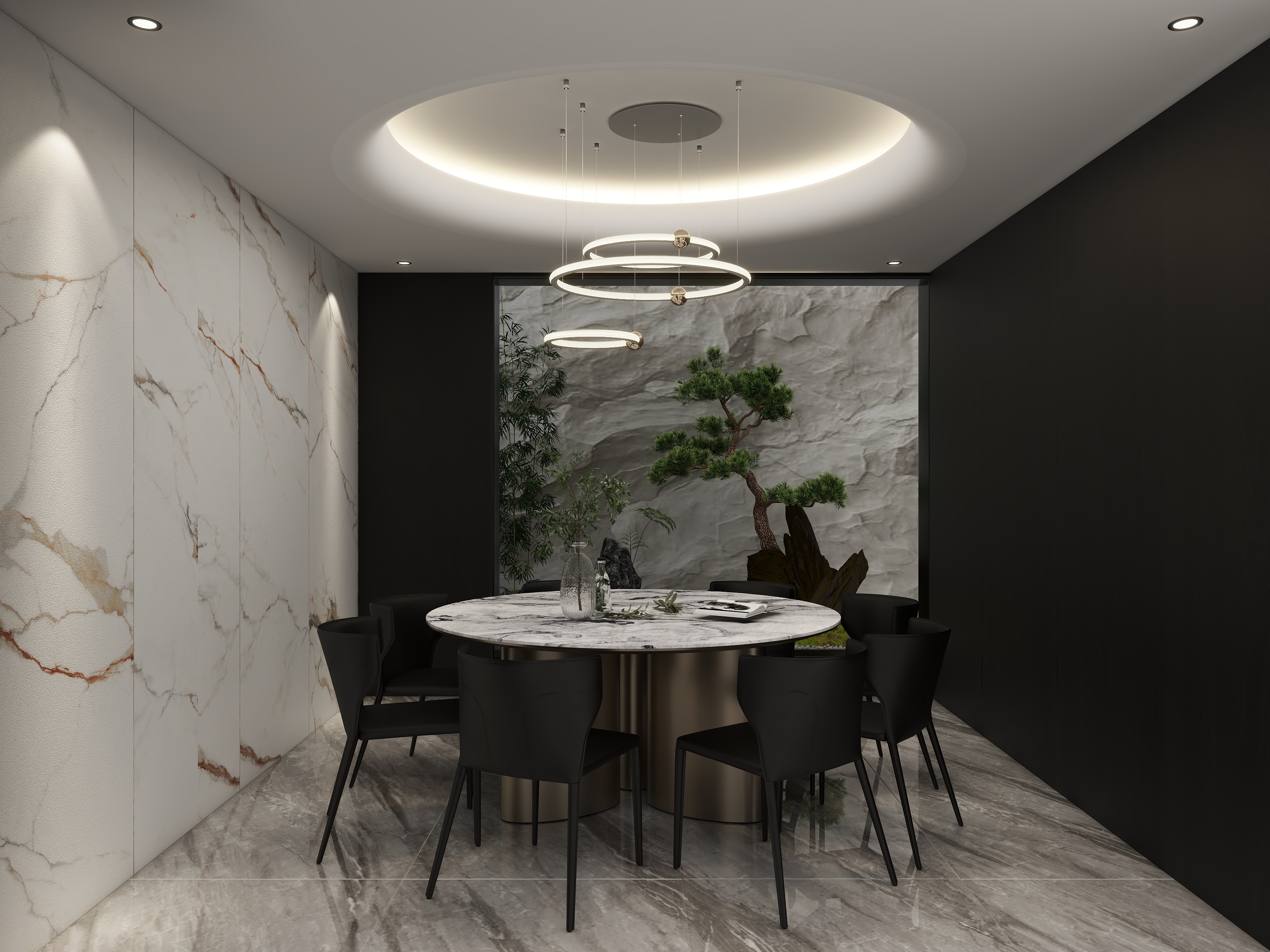 李青越-400平方现代轻奢三层别墅装修效果图