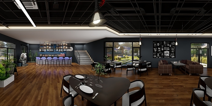 门志新-工业风咖啡厅-装修设计方案