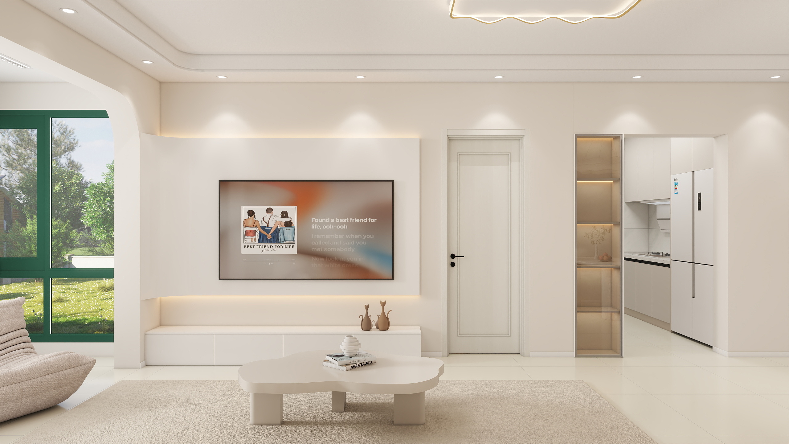 喜巢装饰公司-恒大绿洲82㎡两室-装修设计方案