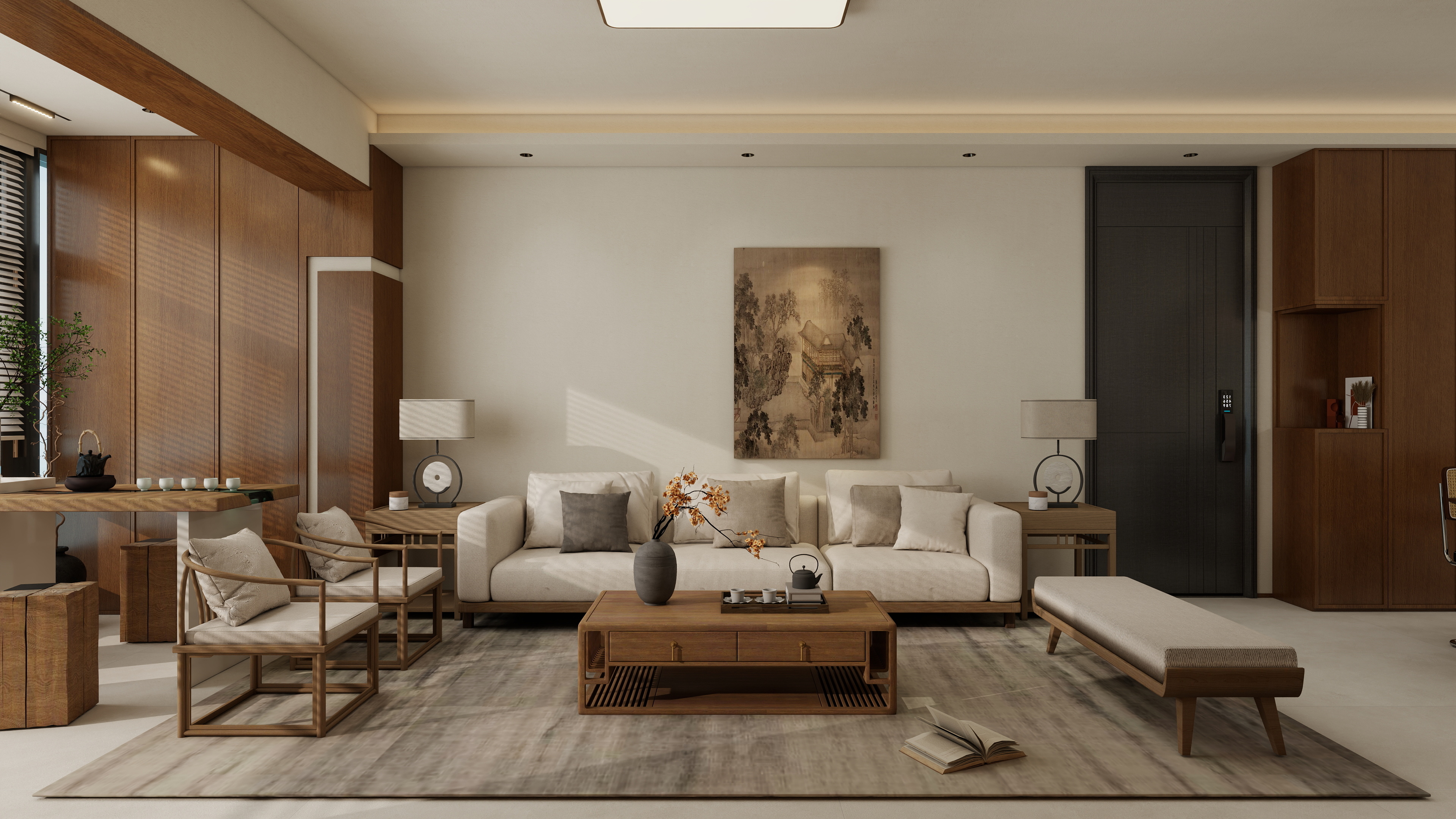 张煜强煜境设计-120平米宋氏美学新中式四房装修效果图