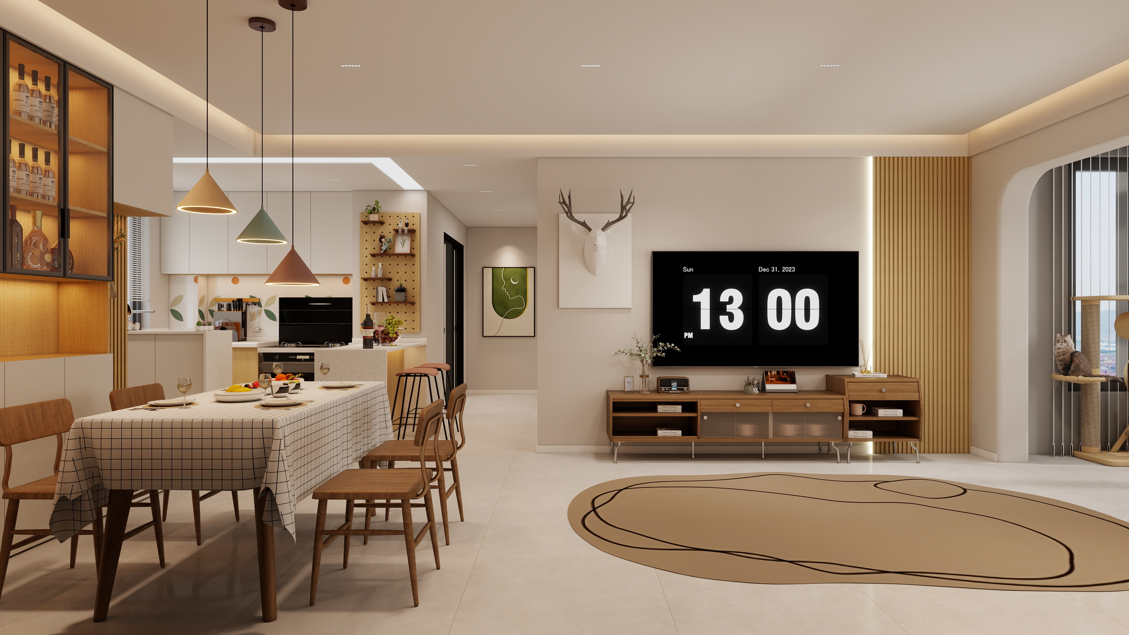 良知设计-北欧原木暖调 三室-装修设计方案