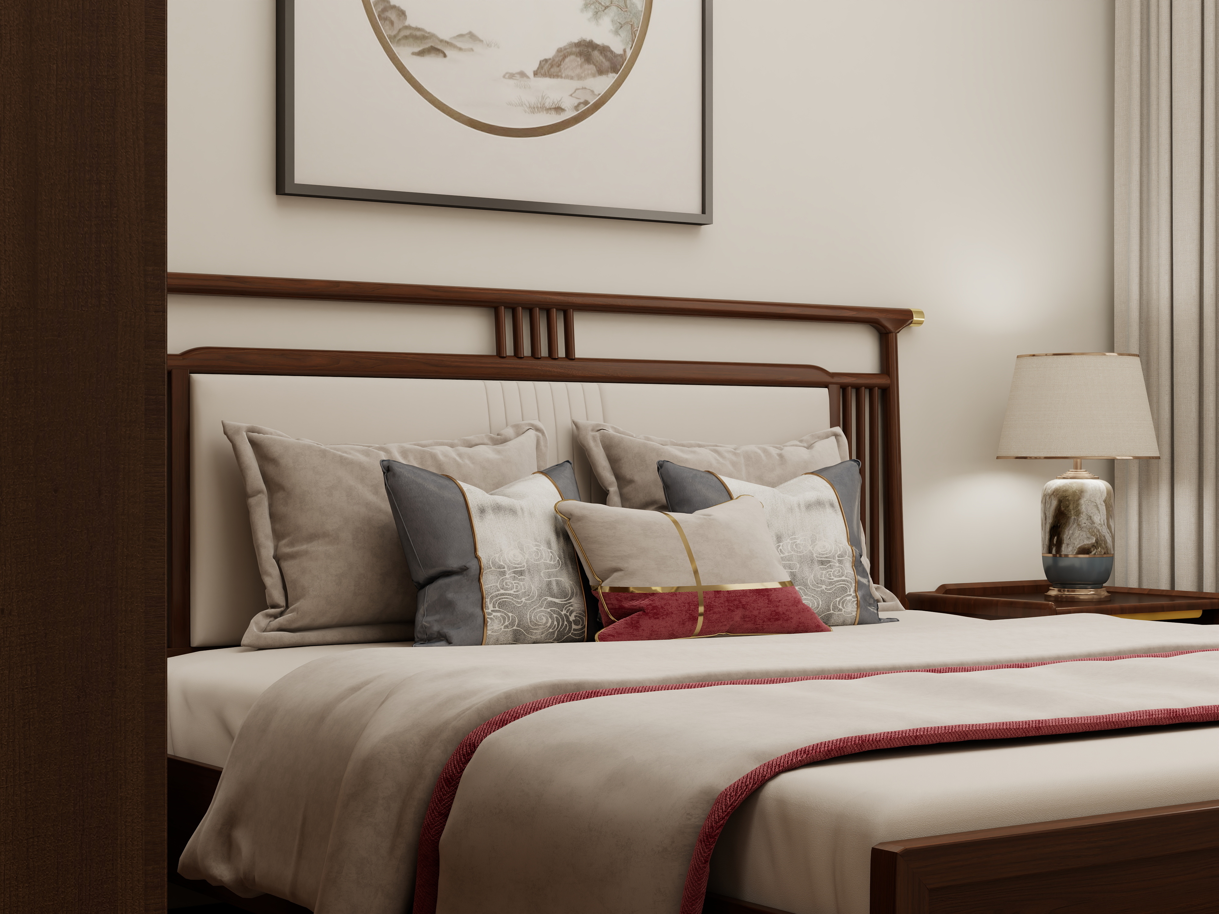 壹诺设计工作室-新中式装修效果图