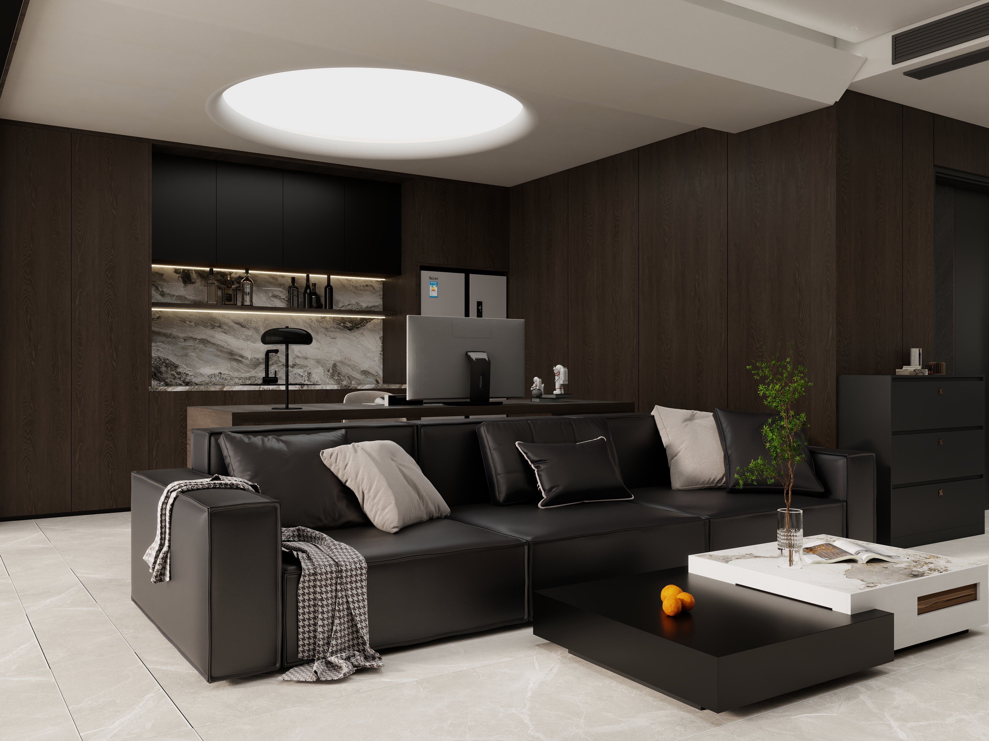 壹诺设计工作室-意式极简装修效果图