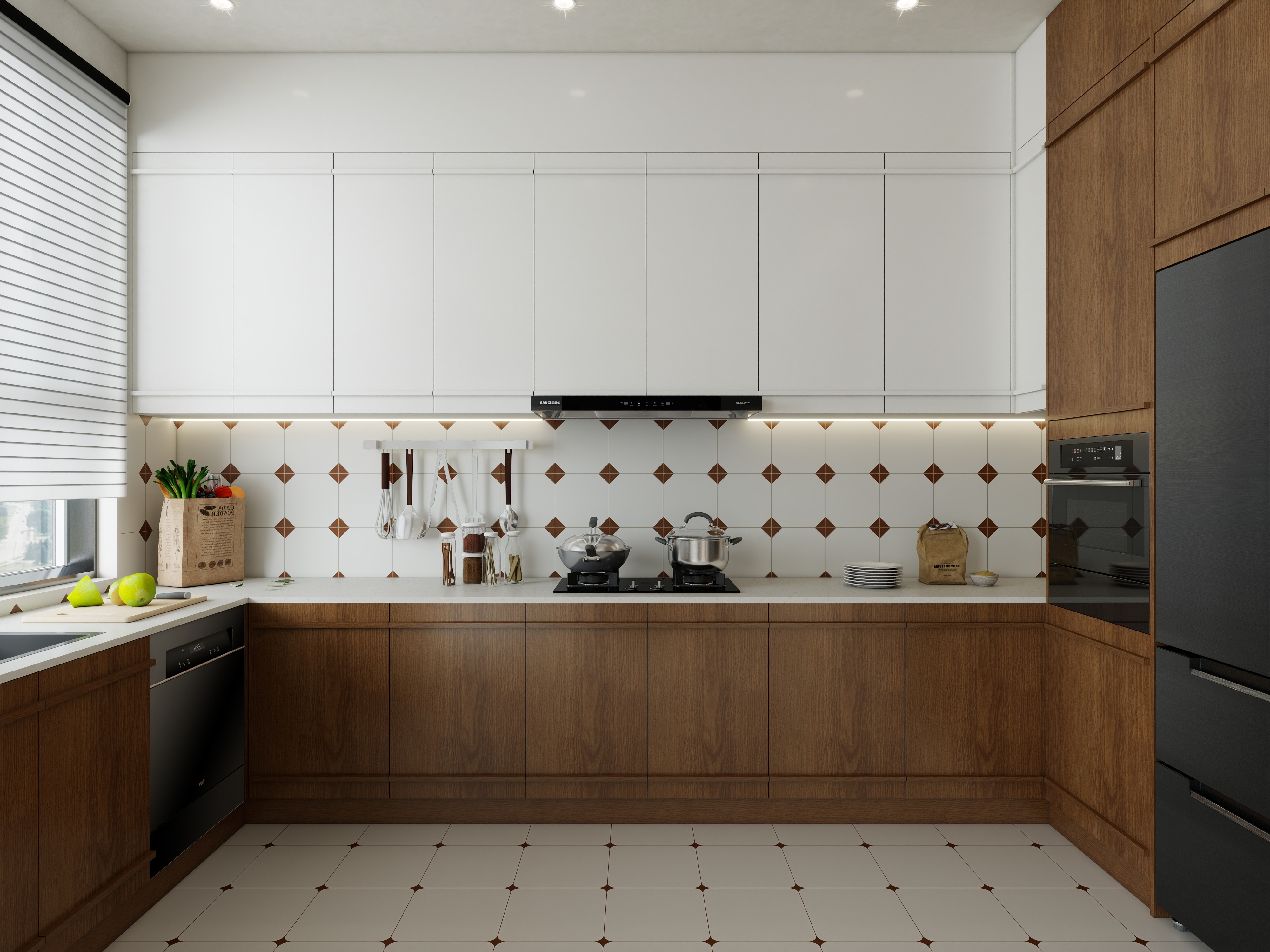 孙有权-『青松落色』200平丨中古混搭别墅装修效果图