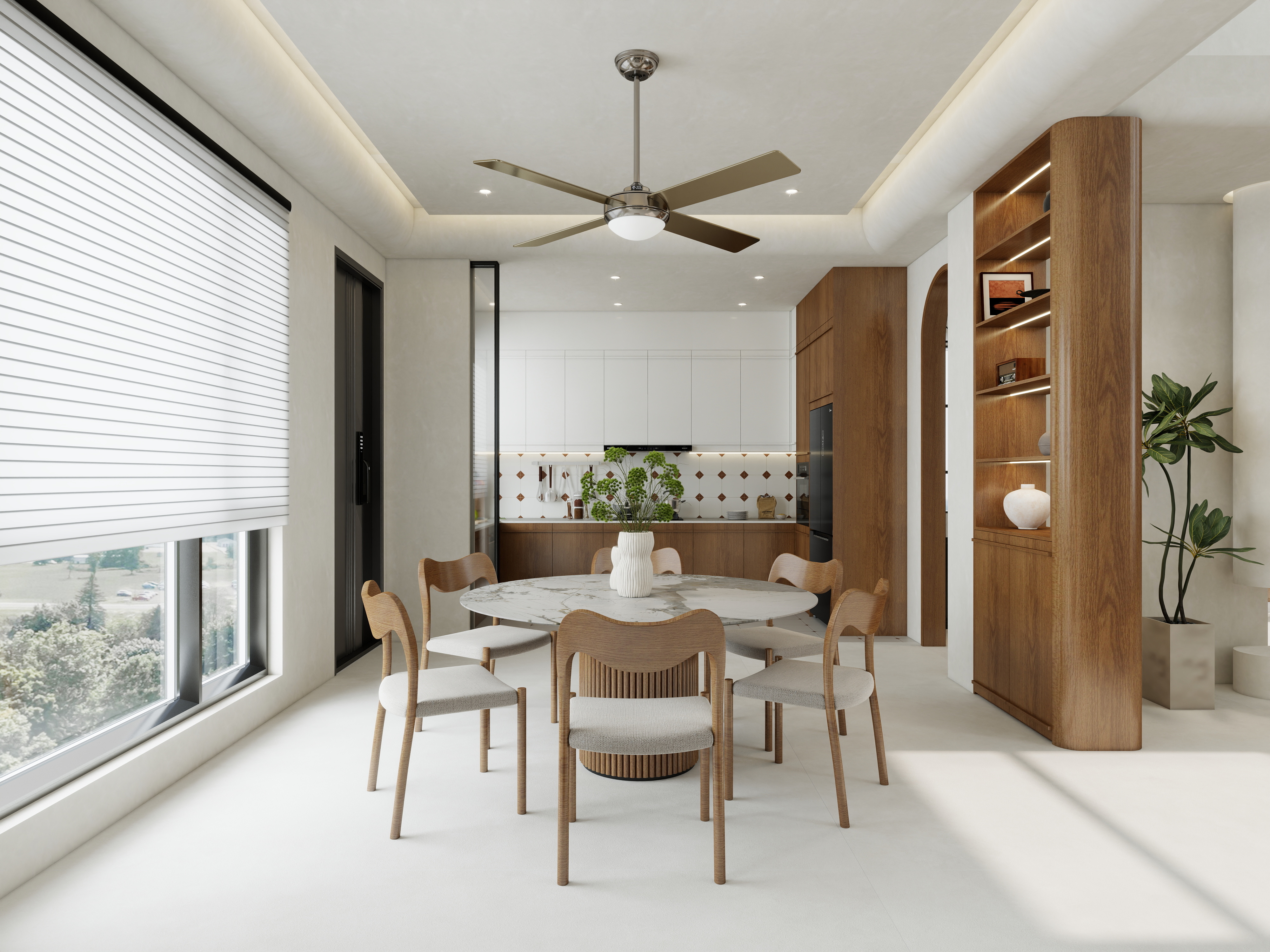 孙有权-『青松落色』200平丨中古混搭别墅装修效果图