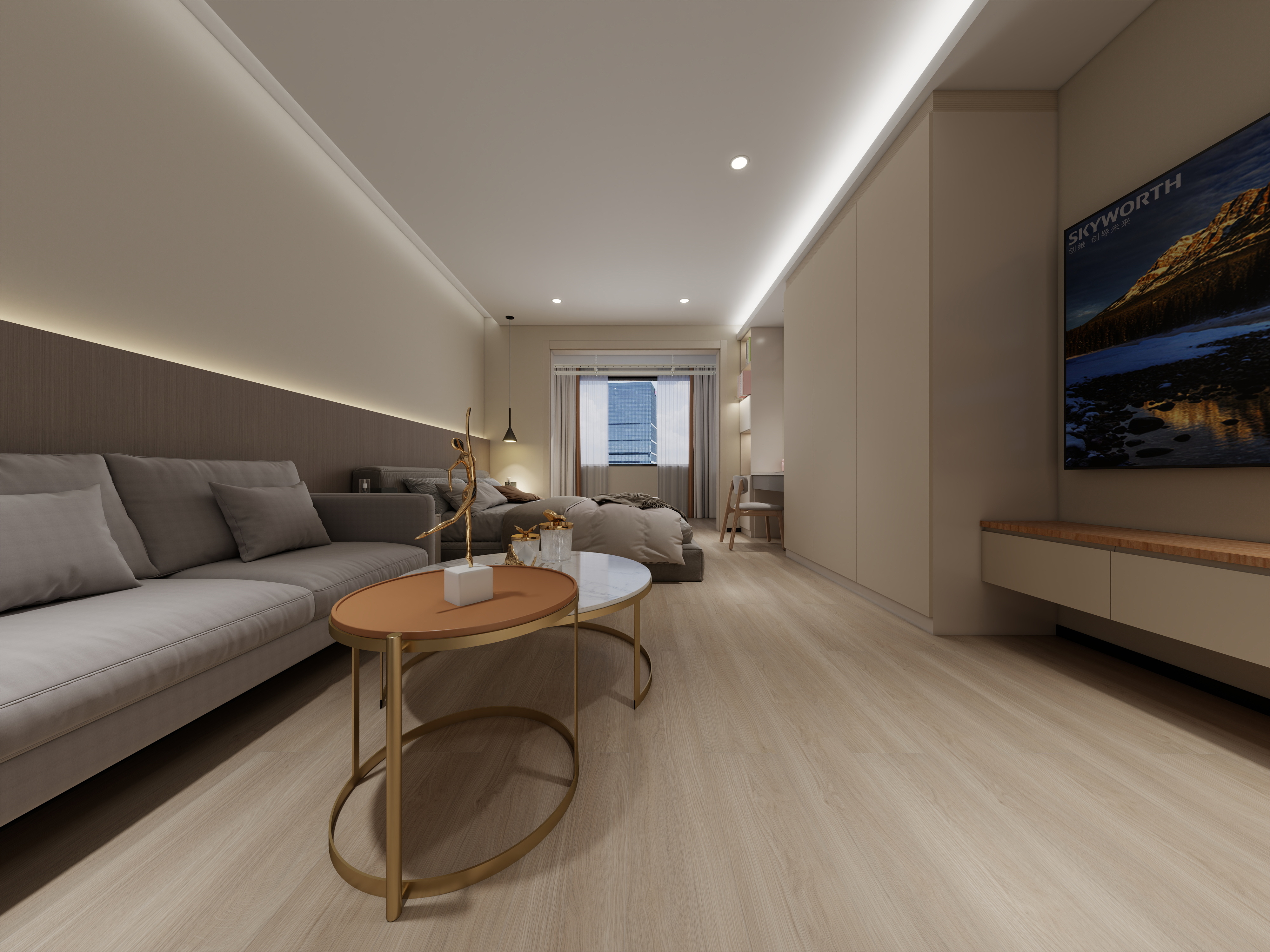 TRAU清静-单身公寓-全屋智能公寓-慵懒-装修设计方案