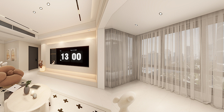 橙子来设计-15087 布局+客餐厅主卧-装修设计方案