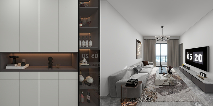 yp杨杨-宝荷欣苑A3户型-装修设计方案