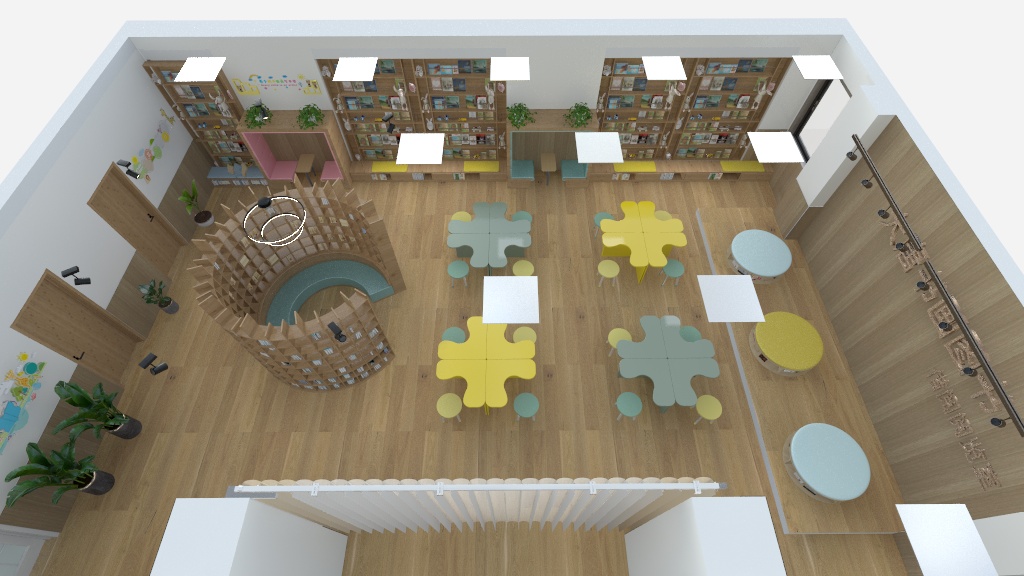 室内设计师张张-嘉禾雅尚3楼图书借阅室-装修设计方案