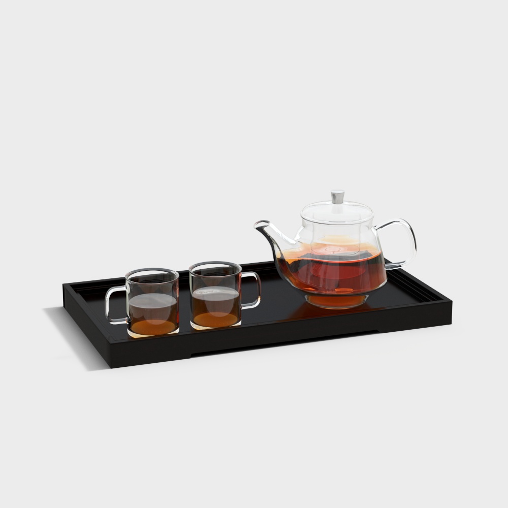 新中式风茶室茶壶茶杯