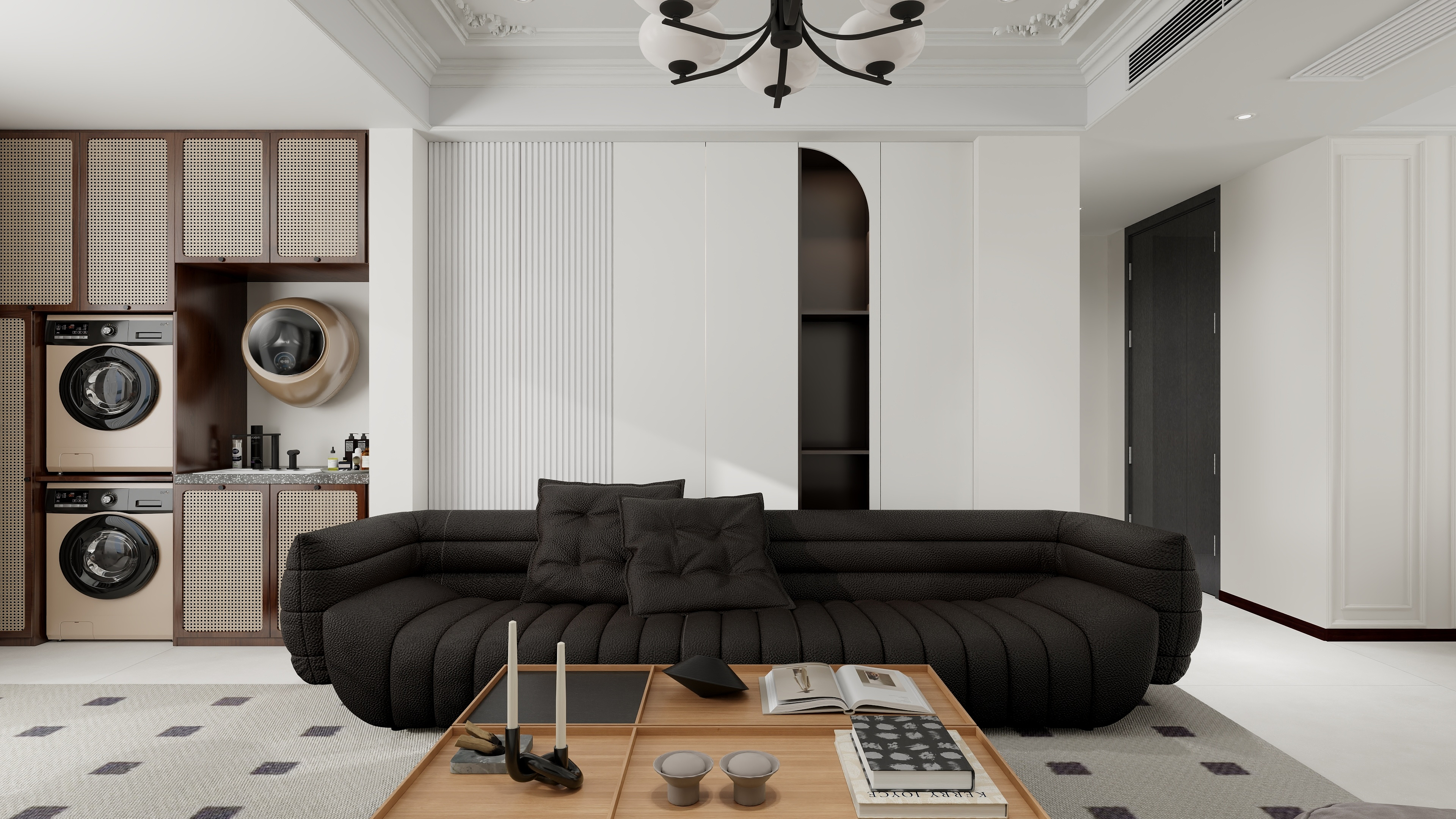 淮安大舍设计-130㎡4室中古风装修效果图