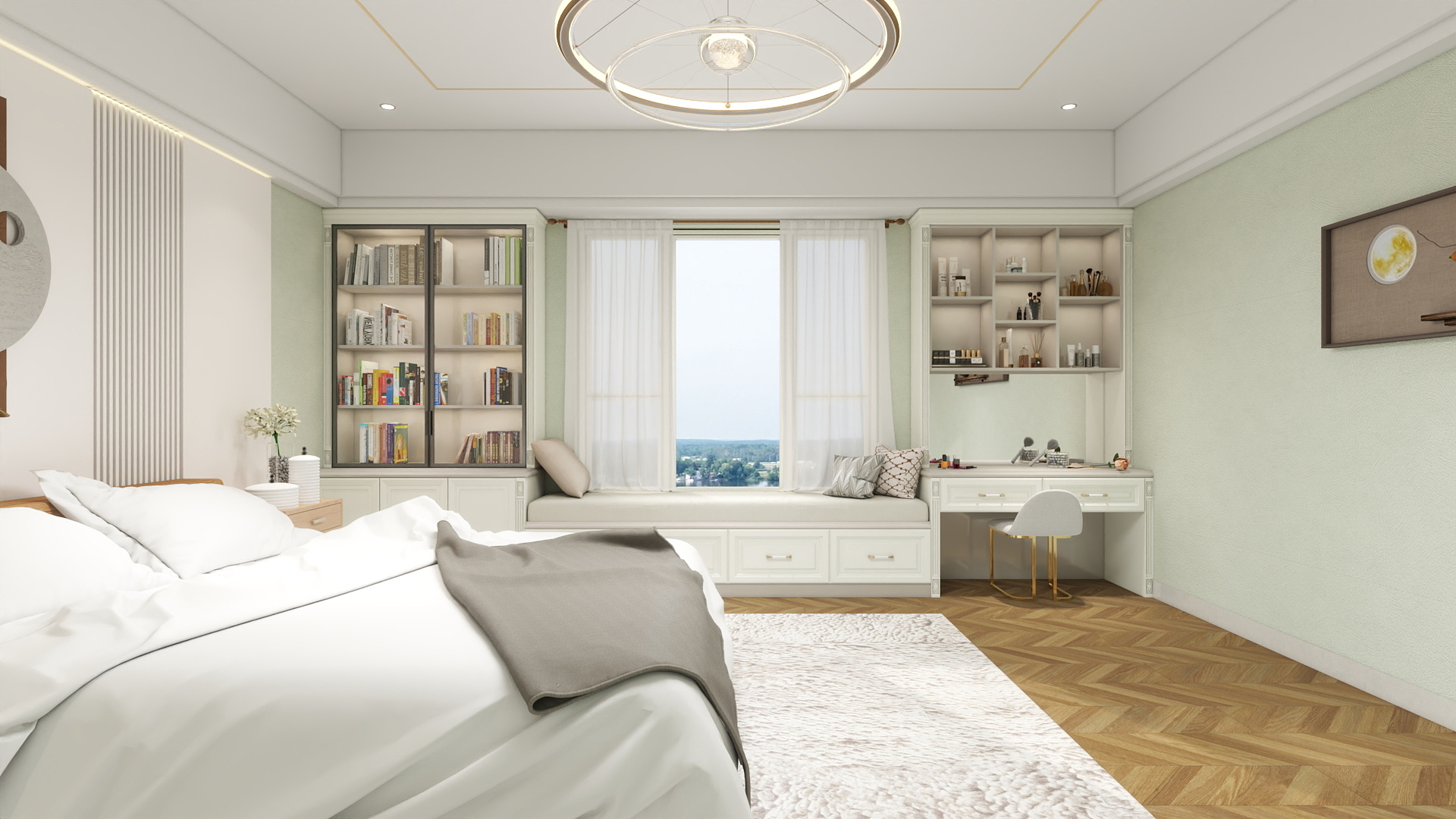 半琉璃-飘窗柜-装修设计方案