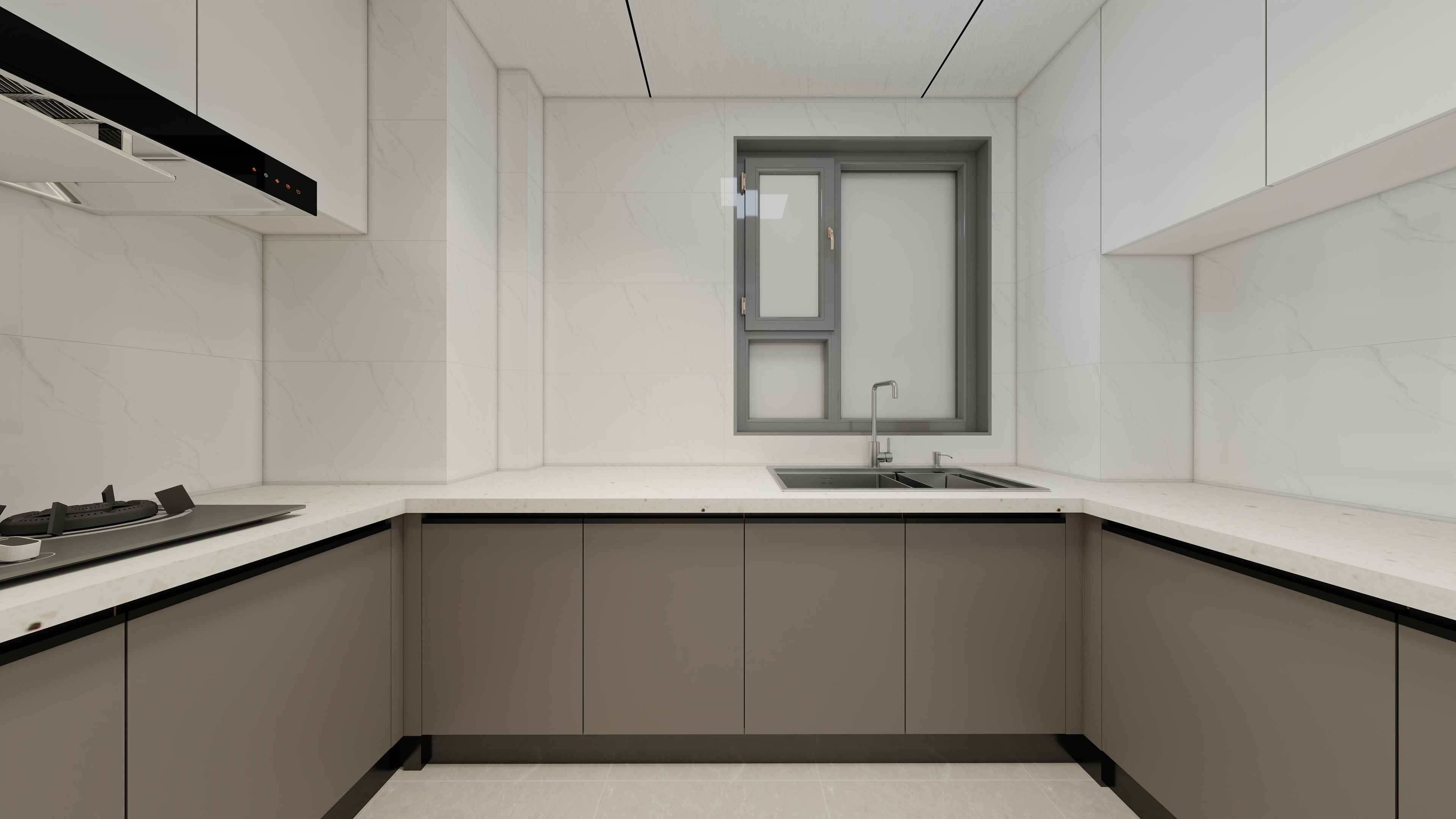 呼市马克森橱柜-爱格全屋定制-新城区富力尚悦居6-3-交付落地方案-装修设计方案