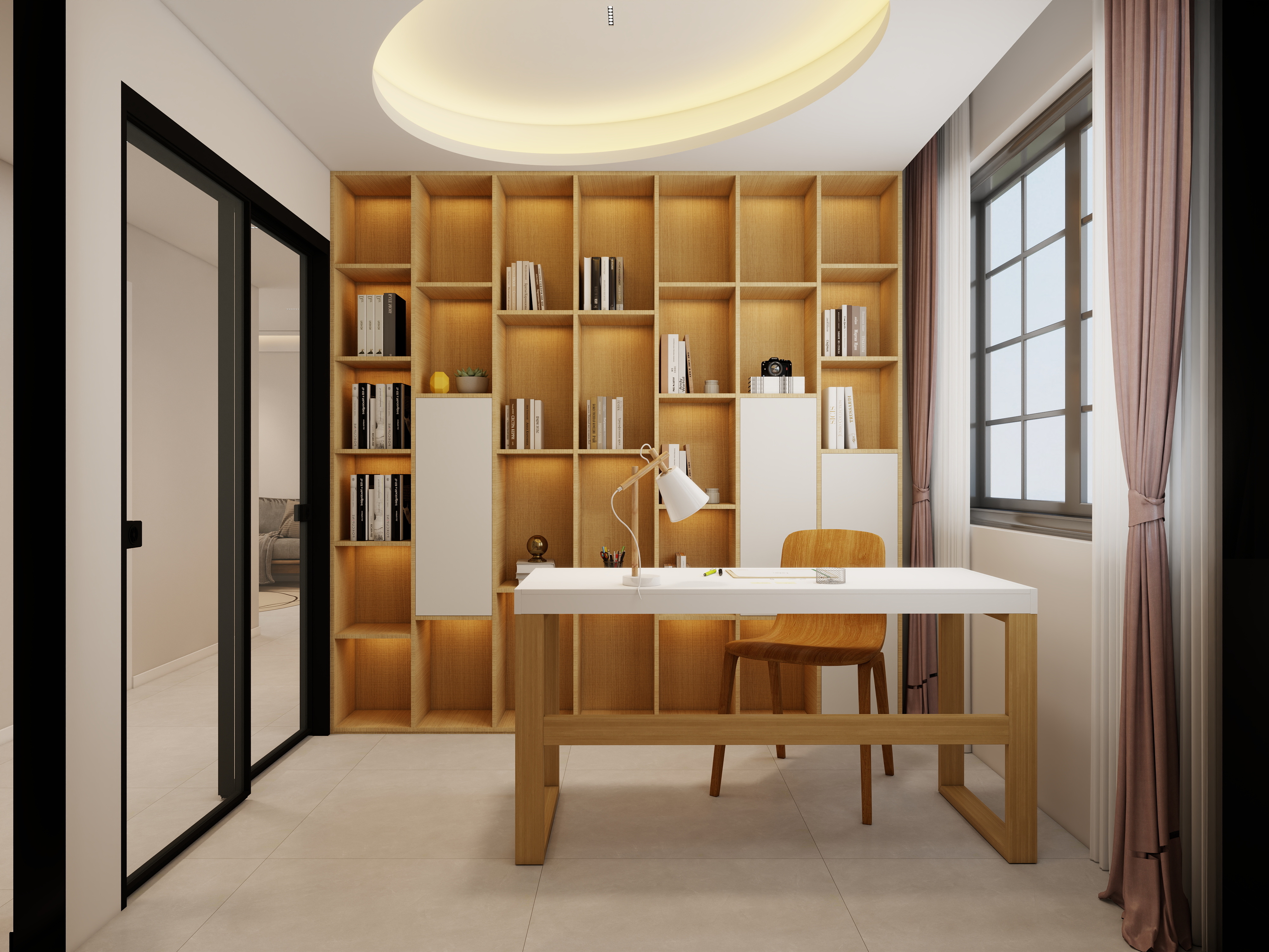 良知设计-德信海德公园83.00㎡A2’3室2厅1卫1厨装修效果图