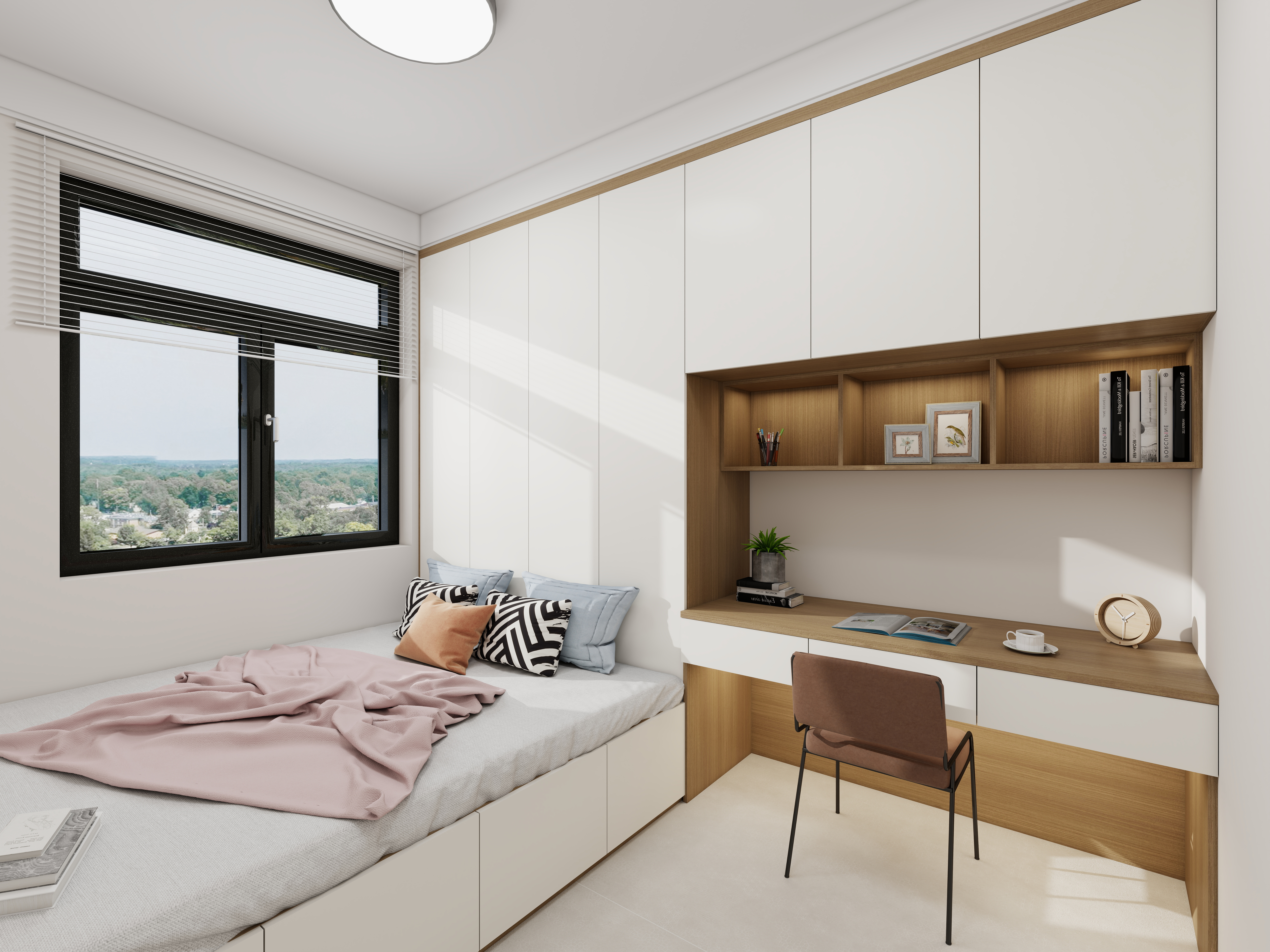 艺雅丽-60平米现代简约小户型 装修效果图